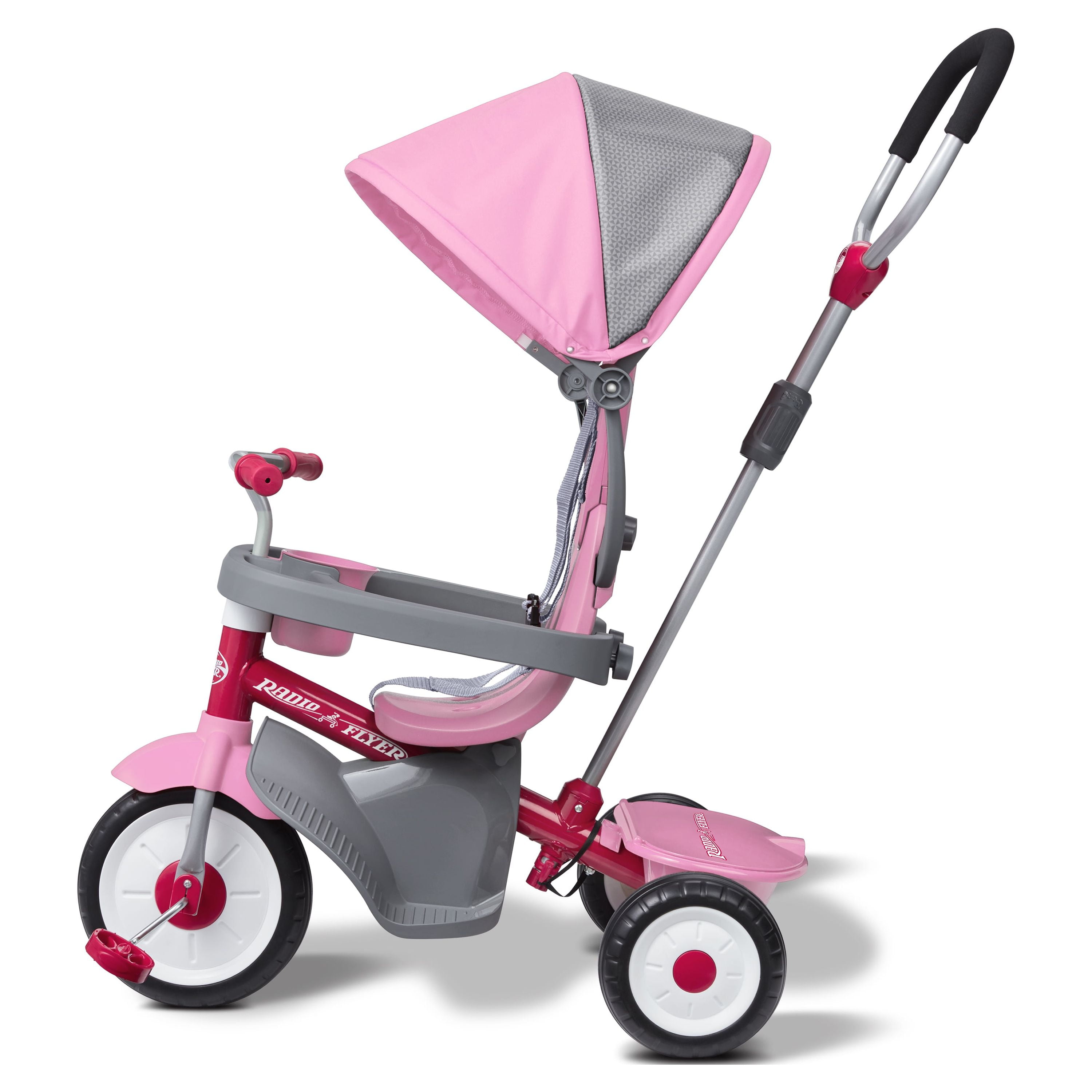 Radio Flyer 4-in-1 Stroll 'N Trike Infant and Toddler Tricycle Stroller, Pink - Image 16