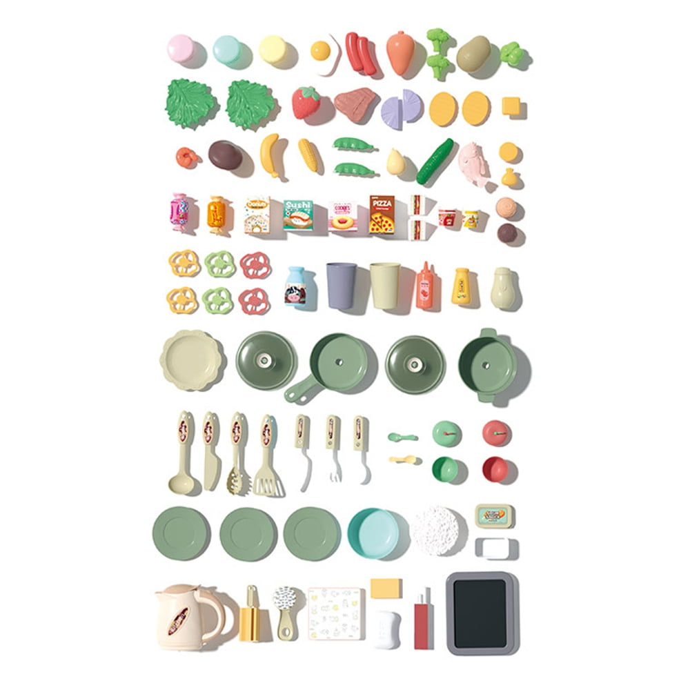 Kitchen Set for Kids 87 Pcs Gray, Big Modern Kitchen Set for Toddlers VALESSATI +3 Years - Image 2