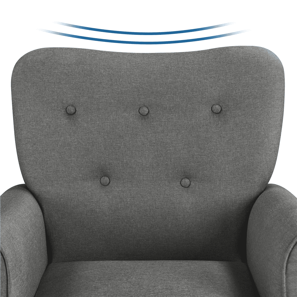 Renwick 2pcs Modern Accent Arm Chair, Dark Gray - Image 6