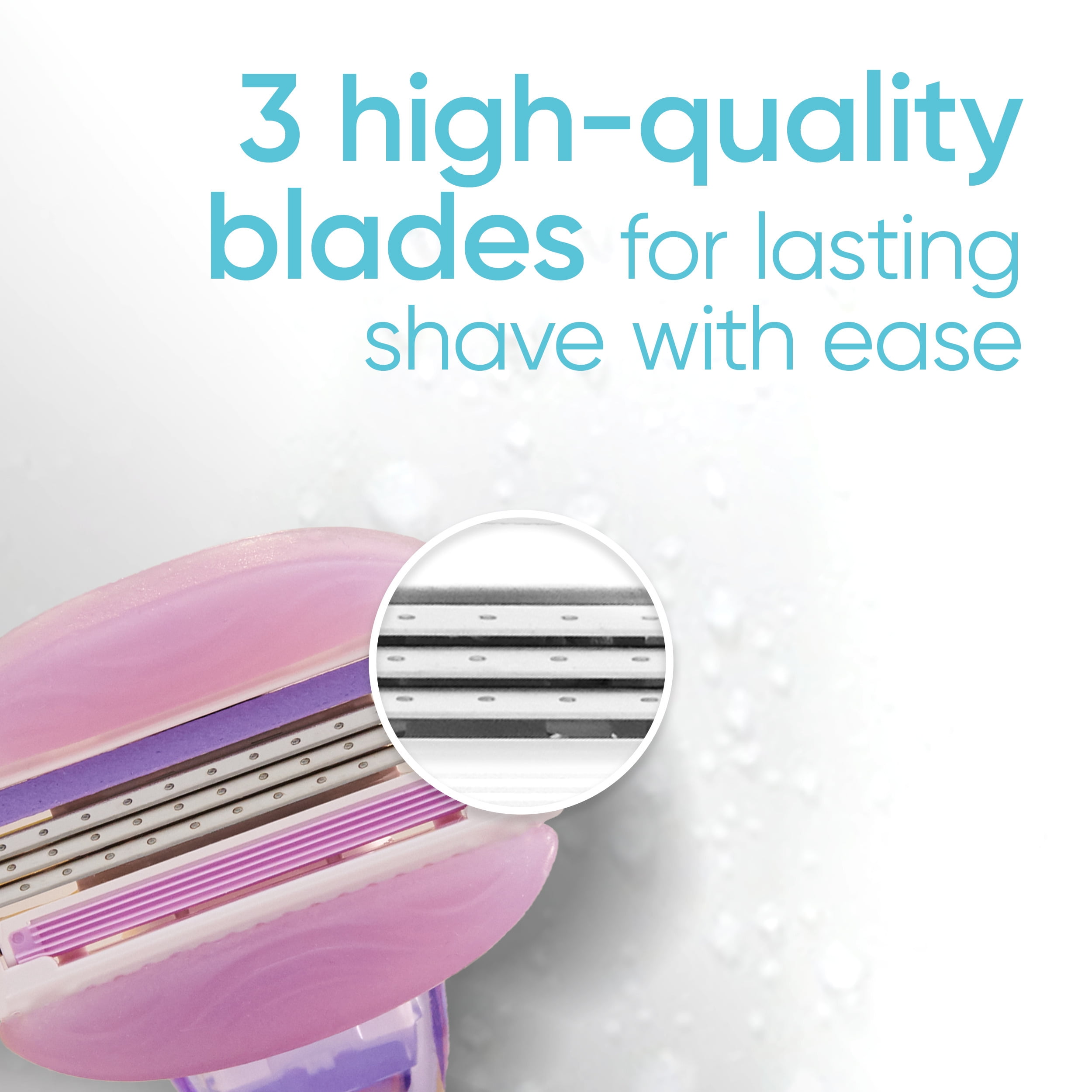 (3 pack) Venus ComfortGlide Freesia Women's Razor Blade Refills, 6 Ct - Image 7