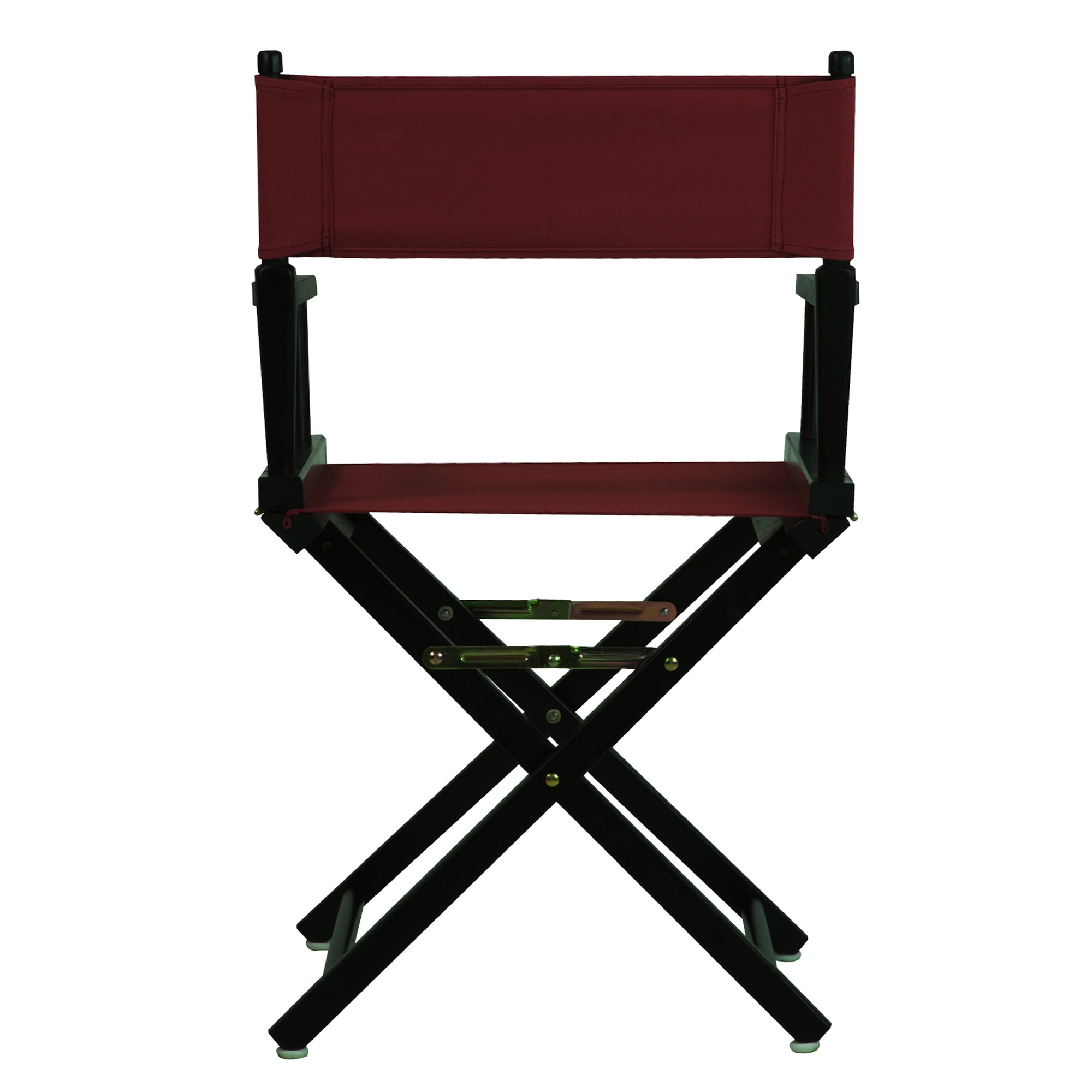 18" Director's Chair Black Frame-Burgundy Canvas - Image 4
