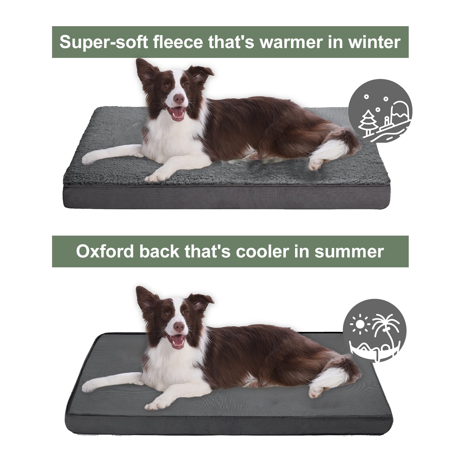 PayUSD Dog Bed for Extra Large Dogs, Big Orthopedic Dog Beds with Removable Washable Cover & Waterproof Lined, Egg Crate Foam Pet Bed Mats Suitable for Dogs Up to 100 lbs ( Dark Gery, 44"X32"X3") - Image 8