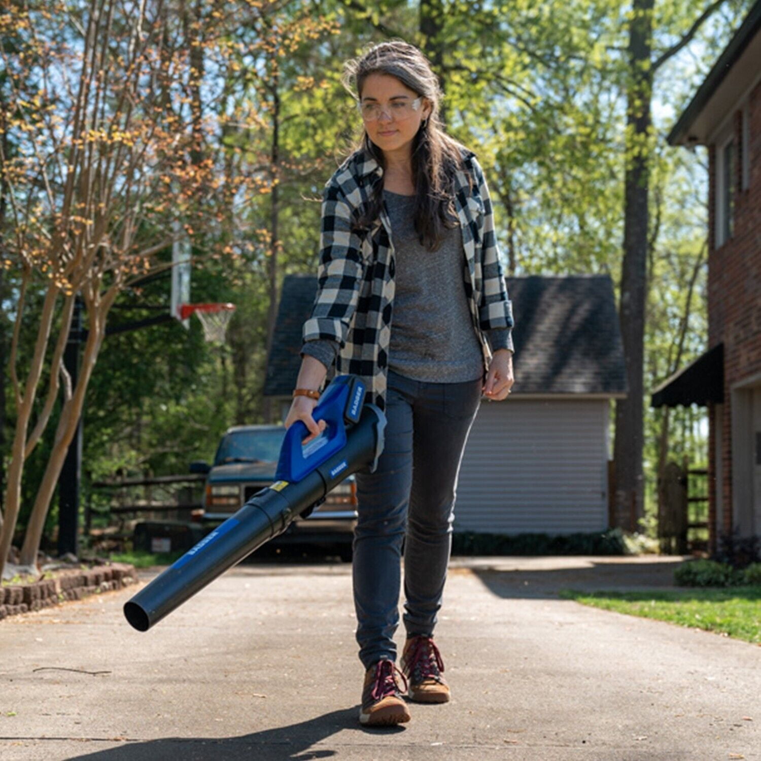 WILD BADGER POWER 20V Weed Wacker, Leaf Blower, Wheeled Edger Kit Electric with 2 * 2Ah Battery & Charger, String Trimmer, Lightweight, Adjustable Telescopic Shaft, Fast-Charging - Image 12