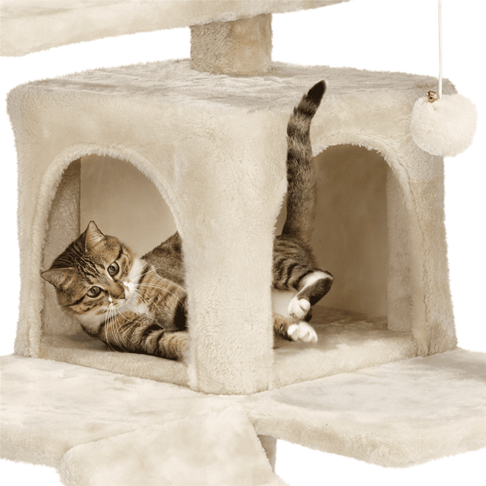 Renwick 51.2-in Cat Tree & Condo Scratching Post Tower, Beige - Image 5
