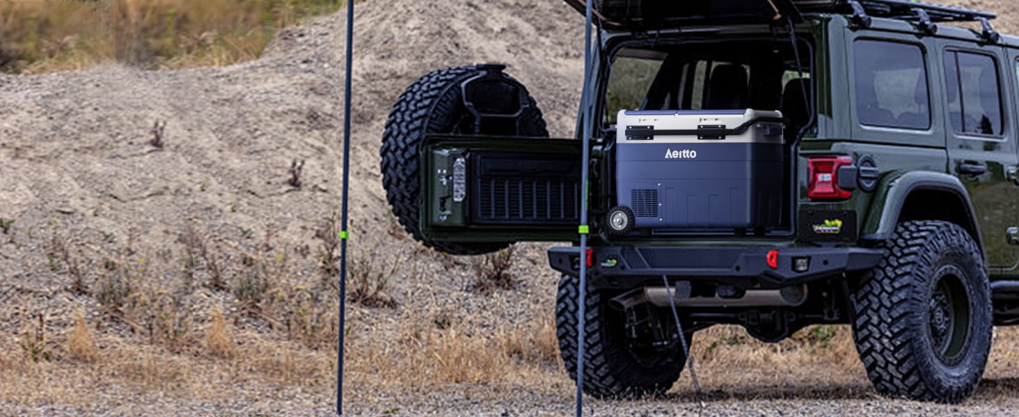 Aeitto 12 Volt Car Refrigerator, 52QT(50L) Dual Zone Portable Car Fridge Freezer -4℉-68℉ Electric Cooler Dual Temp Control Cooling Freezing 12/24V DC & 100-240V AC for Travel, Camping, RV, Road, Home - Image 3