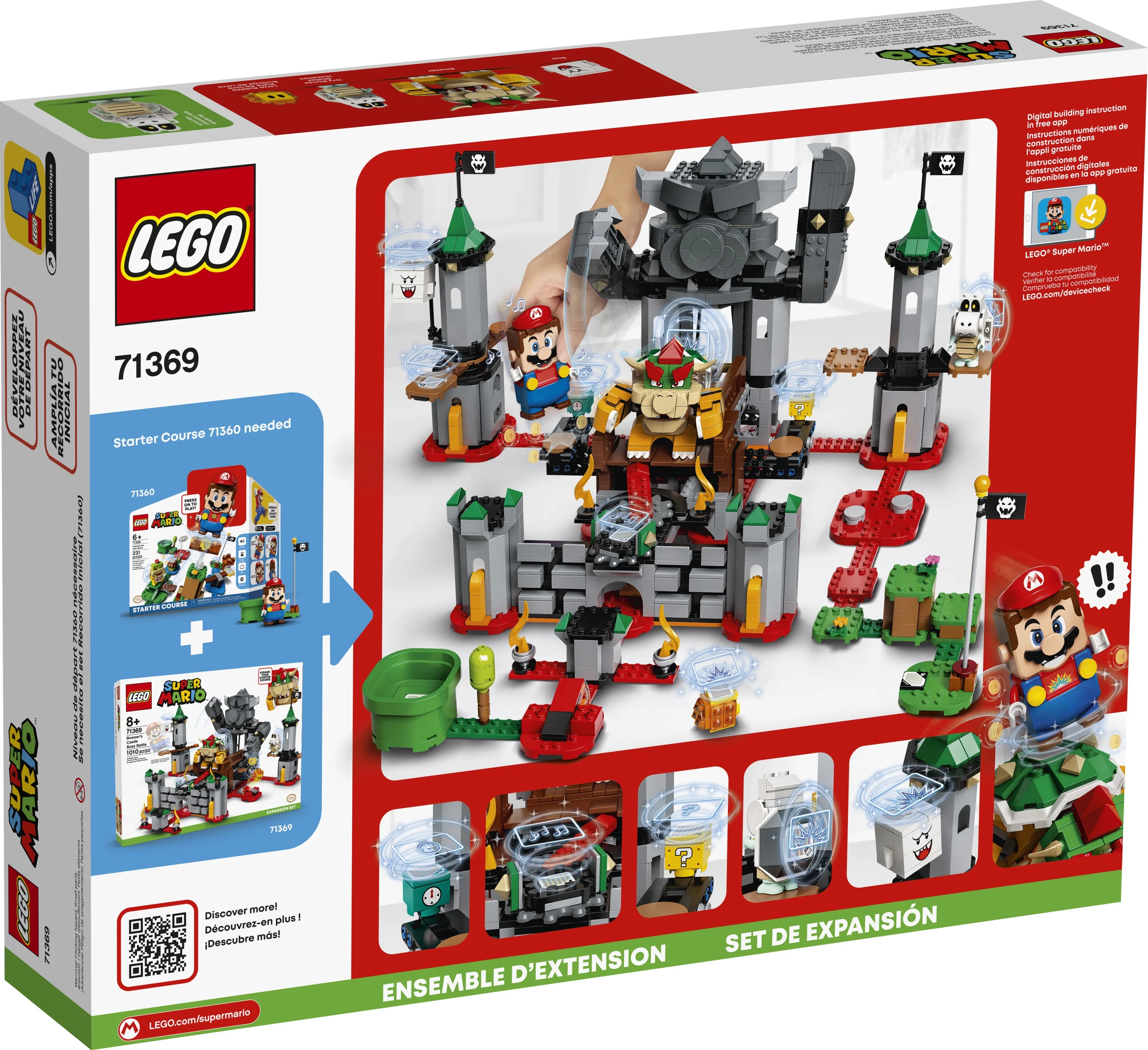 LEGO Super Mario Bowser’s Castle Boss Battle Expansion Set 71369 Building Toy for Kids (1,010 Pieces) - Image 6
