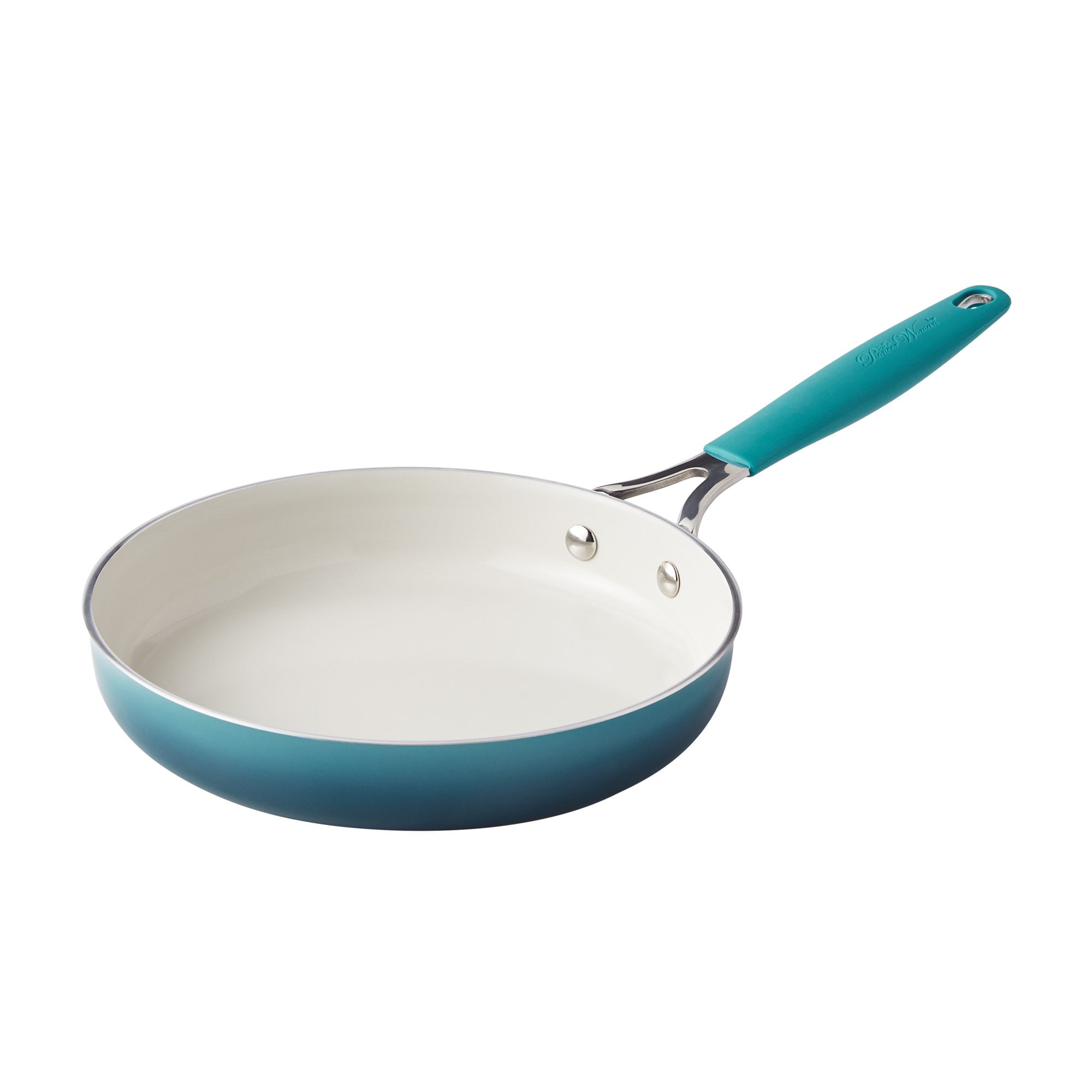 The Pioneer Woman 12-Pieces Porcelain Enamel Classic Ceramic Cookware Set, Ombre Teal - Image 5
