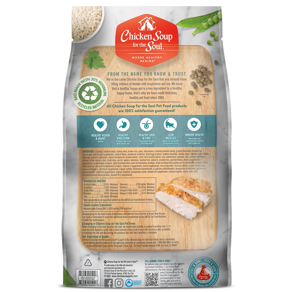 Chicken Soup for the Soul Indoor Adult Cat Food - Chicken & Brown Rice Dry Recipe, 13.5lb - Image 3