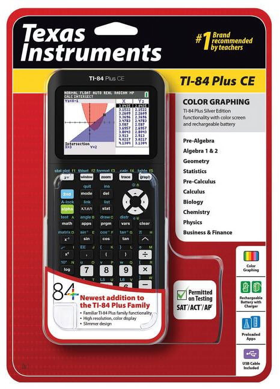 Texas Instruments TI-84 Plus CE Graphing Calculator, Black - Image 3