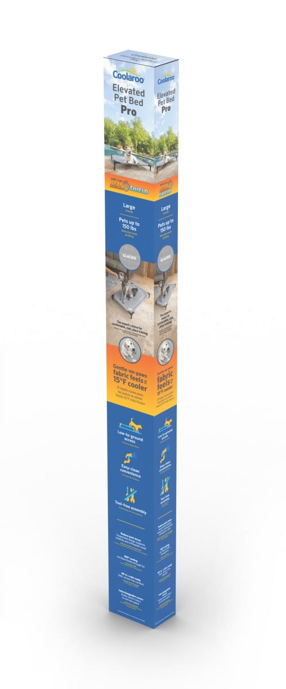 Coolaroo Cooling Elevated Dog Bed PRO with Heatshield, Fits in 48in Crate, Easy Assembly, Glacier Grey - Image 3