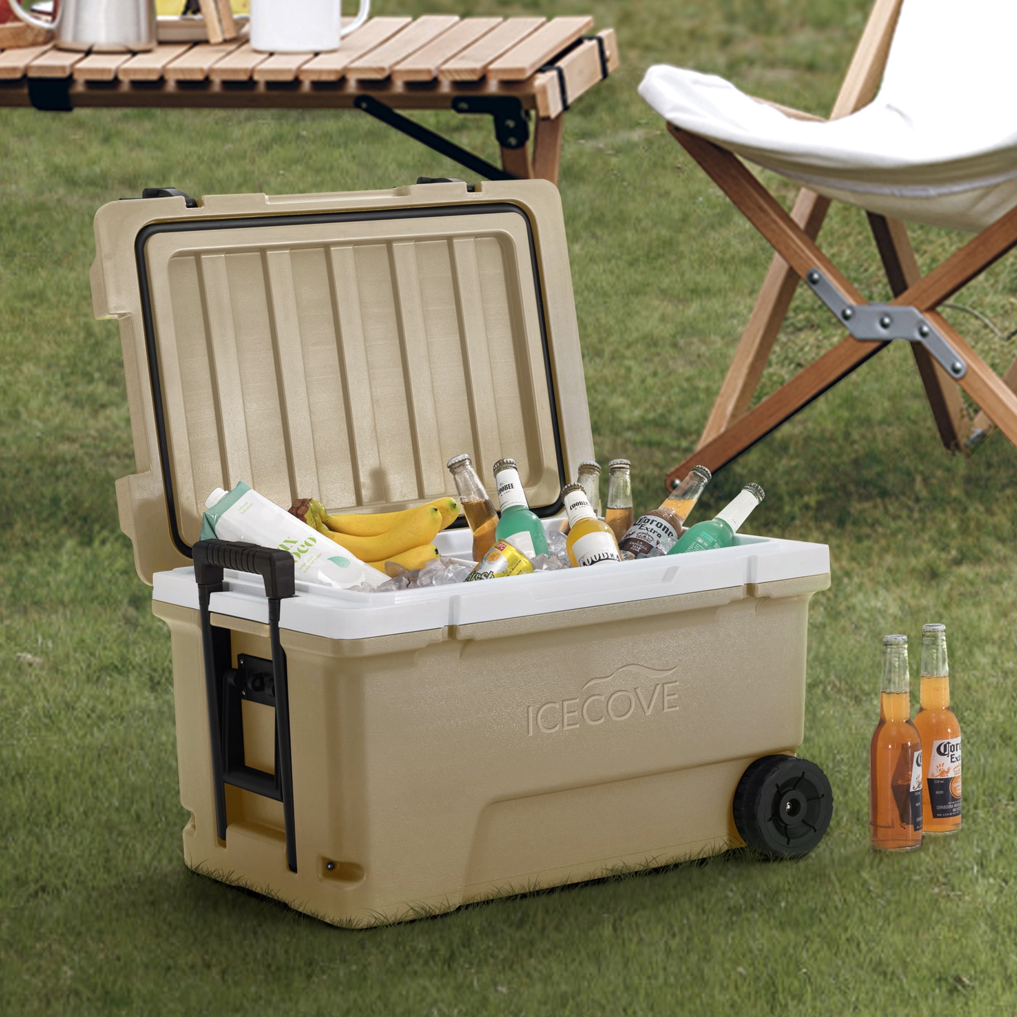 IceCove 60QT Solar Cooler (Mojave Desert) Tan - Image 3