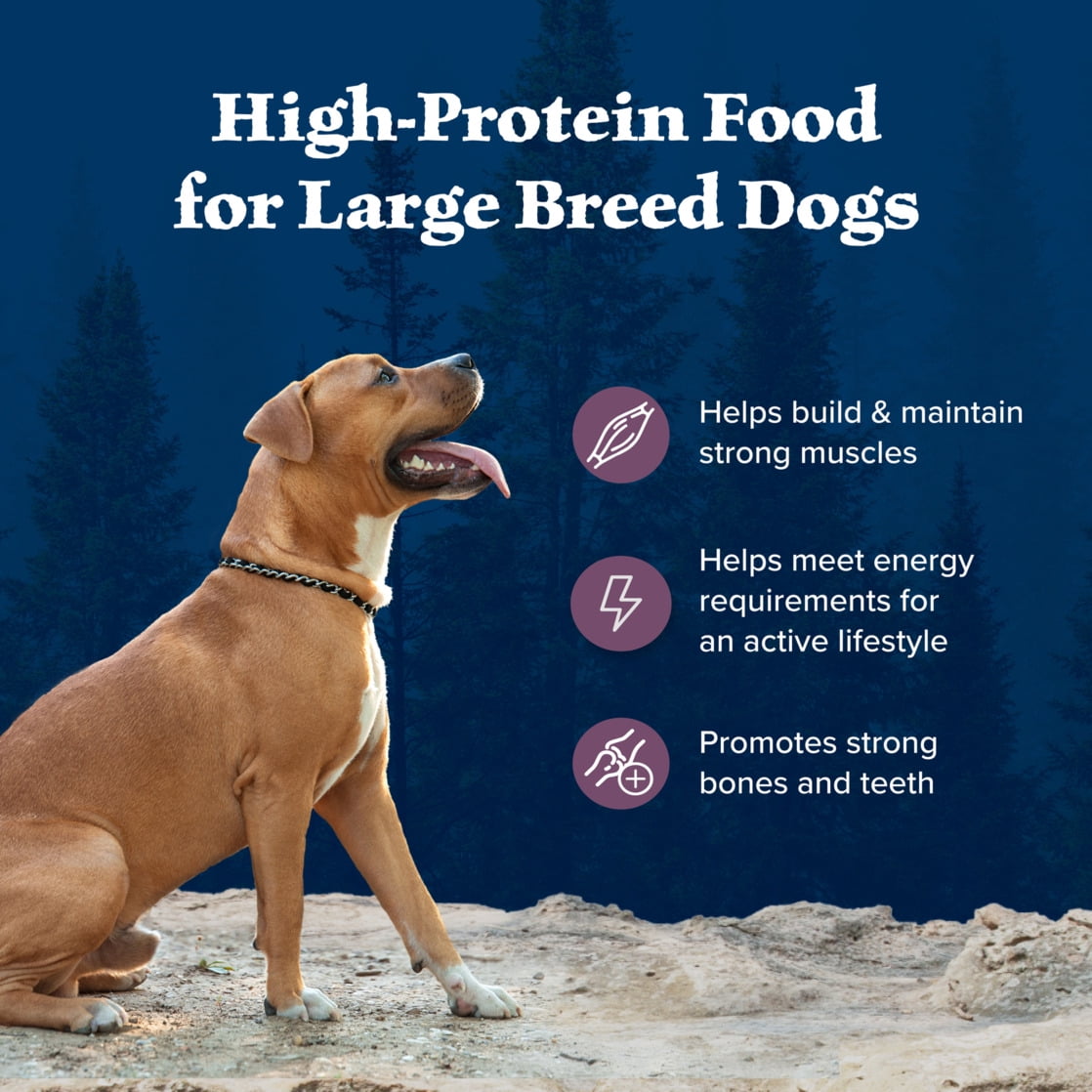 Blue Buffalo Wilderness Natural High-Protein Dry Food for Large Breed Dogs, Bison, 28-lb bag. - Image 11