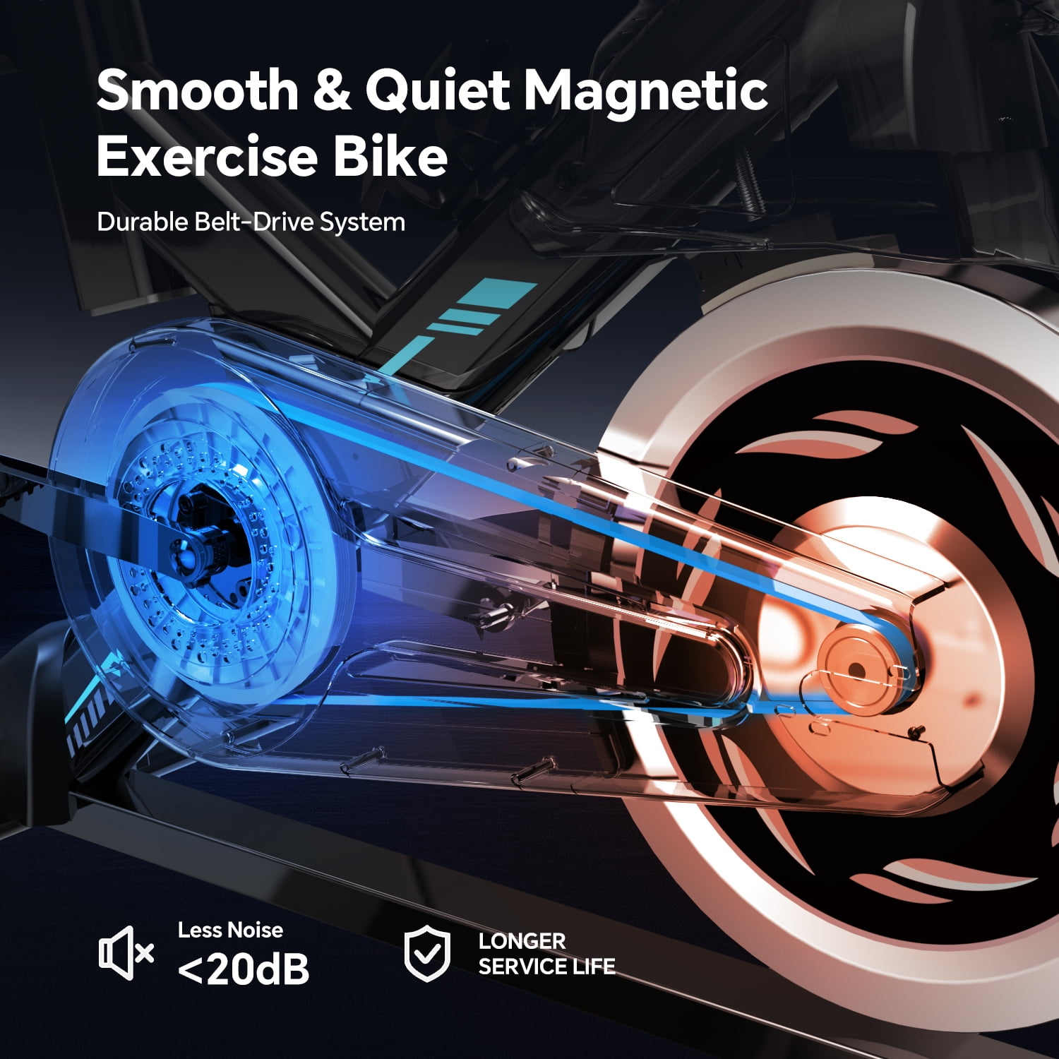 Pooboo Professional Indoor Cycling Bike Stationary Exercise Bikes Home Cardio Workout Bicycle Machine 350lb Flywheel Weight 40lbs - Image 8