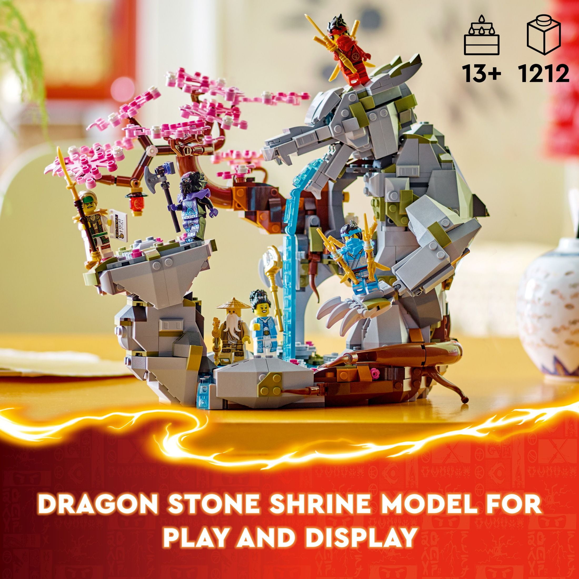 LEGO NINJAGO Dragon Stone Shrine, Build and Display Ninja Toy with 6 Ninja Action Figures, Advanced Building Ninja Kit, Birthday Gift Idea for Boys and Girls Ages 13 Years Old and Up, 71819 - Image 3