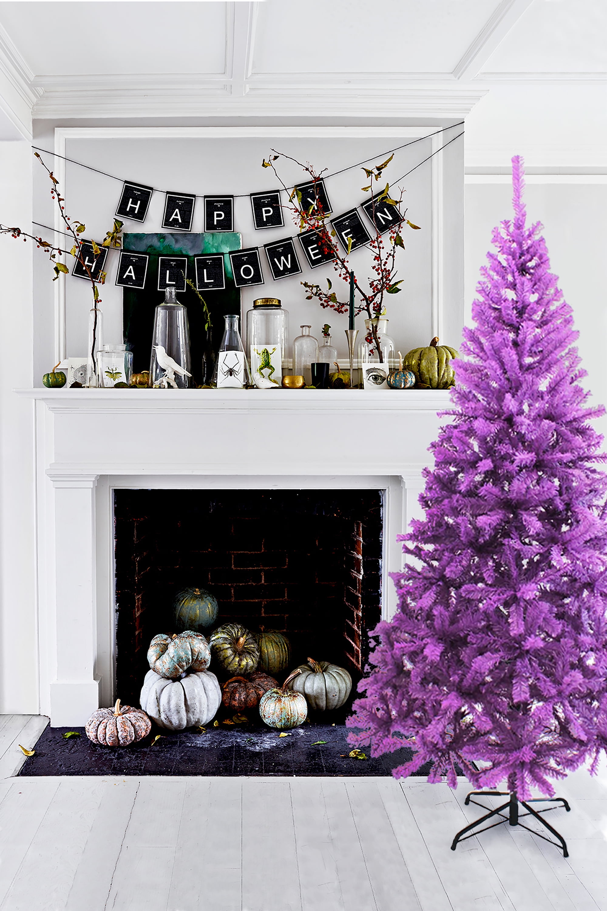 Perfect Holiday 4ft Canadian Pine Christmas Tree, 291 pvc branch tips with Metal Stand, Purple - Image 7