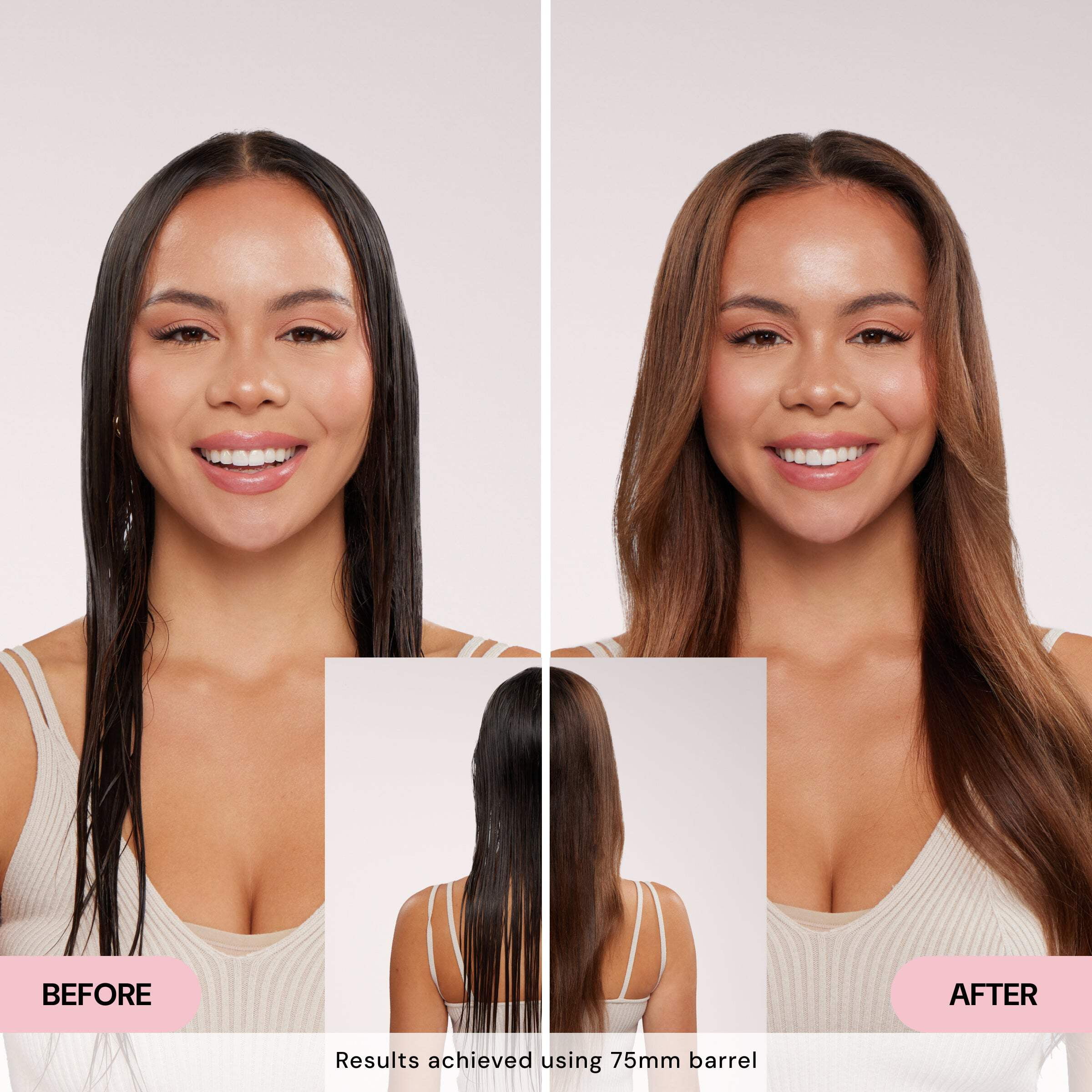 L'ange Hair Le Volume 2-in-1 Titanium Blow Dryer Brush Blush Hot Air Brush with Oval Barrel - Image 7