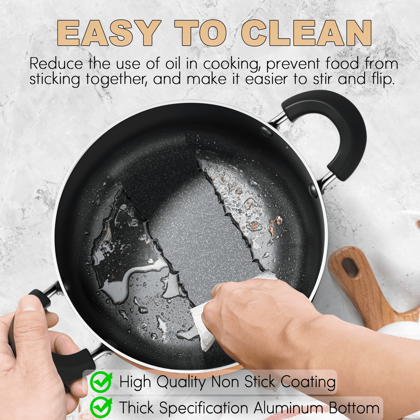 Cook N Home Colorful Pots and Pans Set Non Stick, 10-Piece Small Rainbow RV Cookware Set for Camper for the First Apartment - Image 6