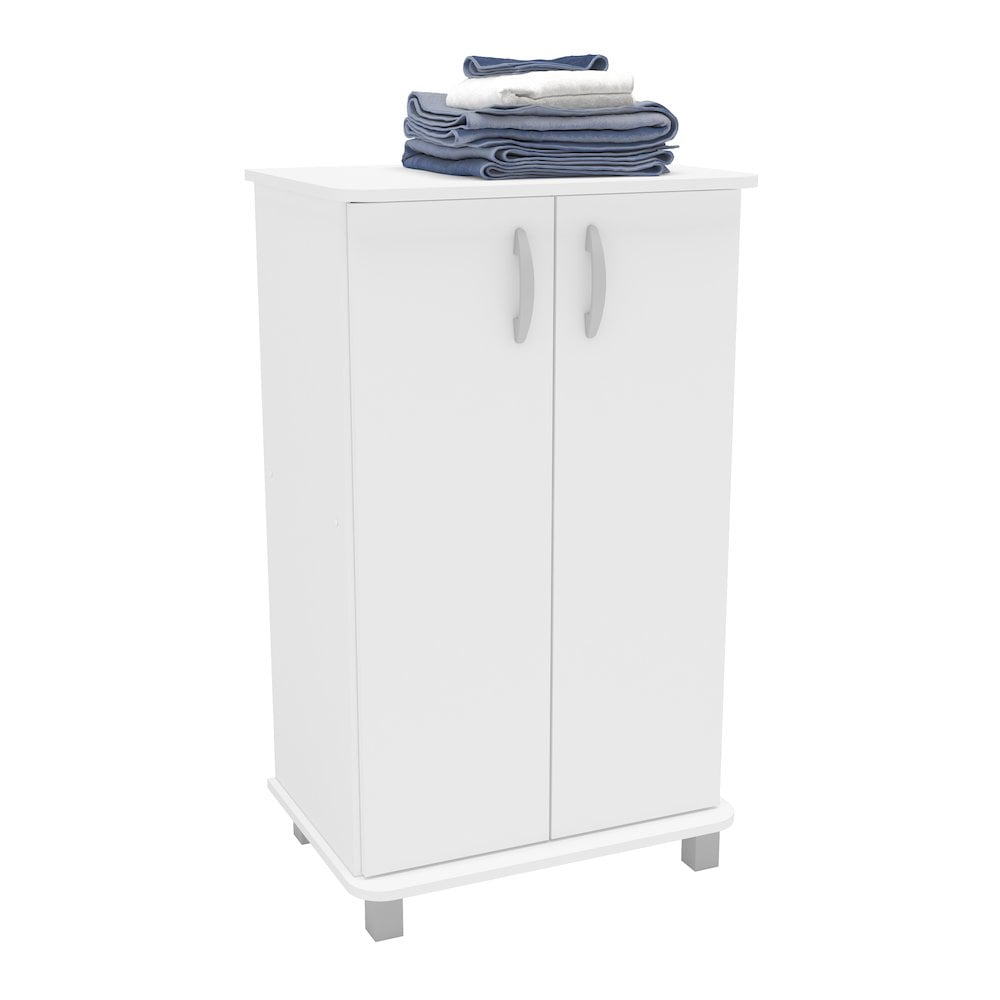 Polifurniture Michigan 40 in. 2 Door Storage Cabinet with 4 Shelves, White - Image 2