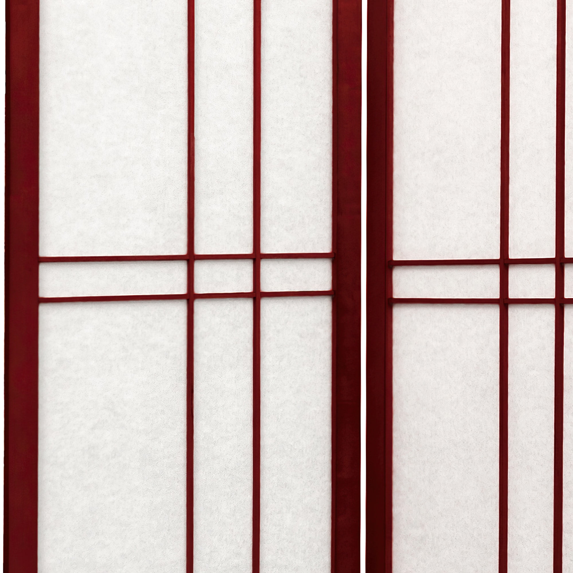 Red Lantern 7 ft. Tall Eudes Shoji Screen - Rosewood - 3 Panels - Image 3