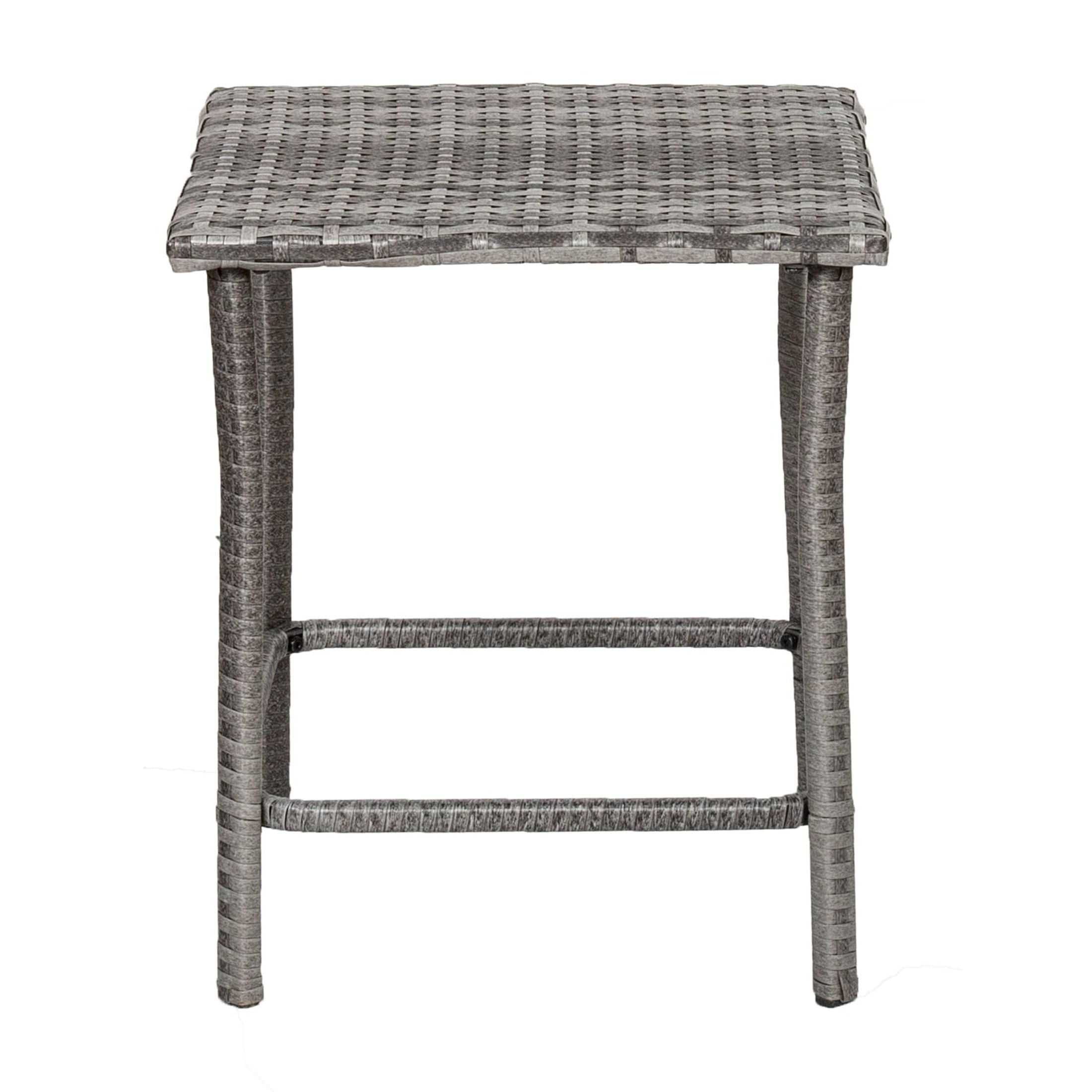 Westin Furniture Heritage Outdoor 3-piece Wicker Bistro Patio Set Grey/Beige - Image 4