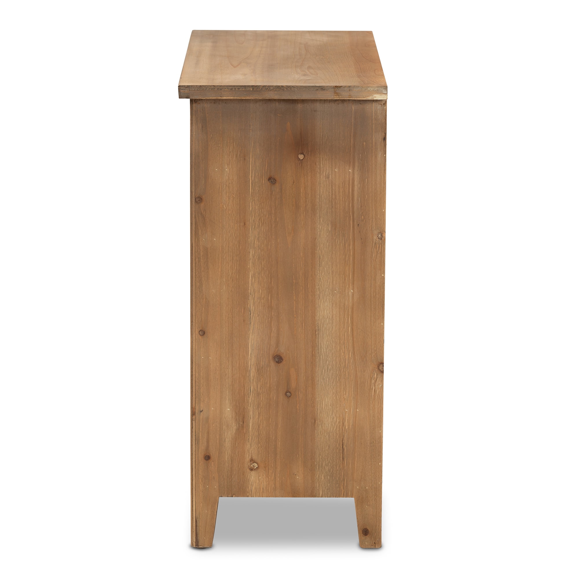 Baxton Studio Clement Rustic Transitional Medium Oak Finished 3-Drawer Wood Spindle Chest - Image 6