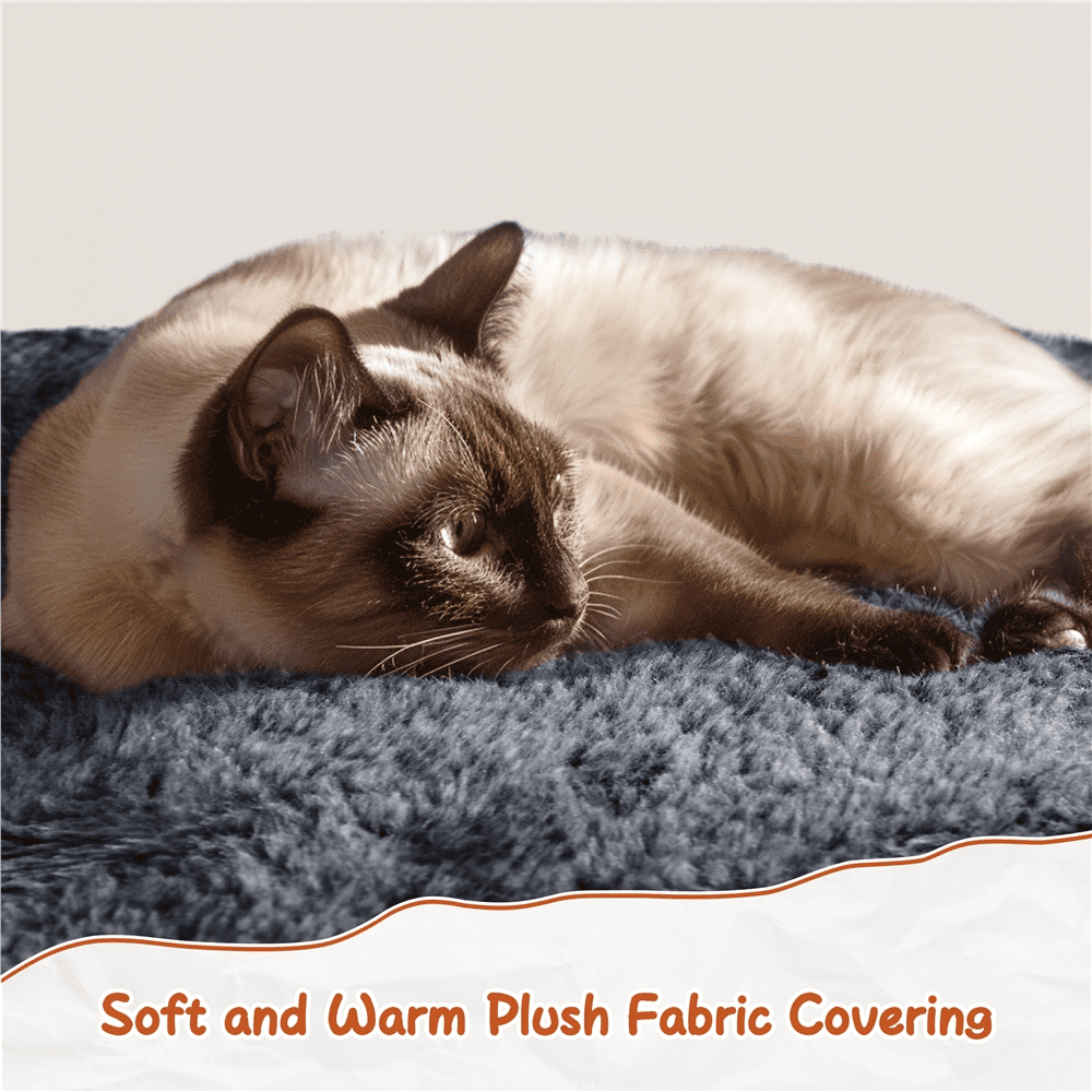 Alden Design 76"H Large Multilevel Cat Tree Tower with Condos and Perches, Dark Gray - Image 7