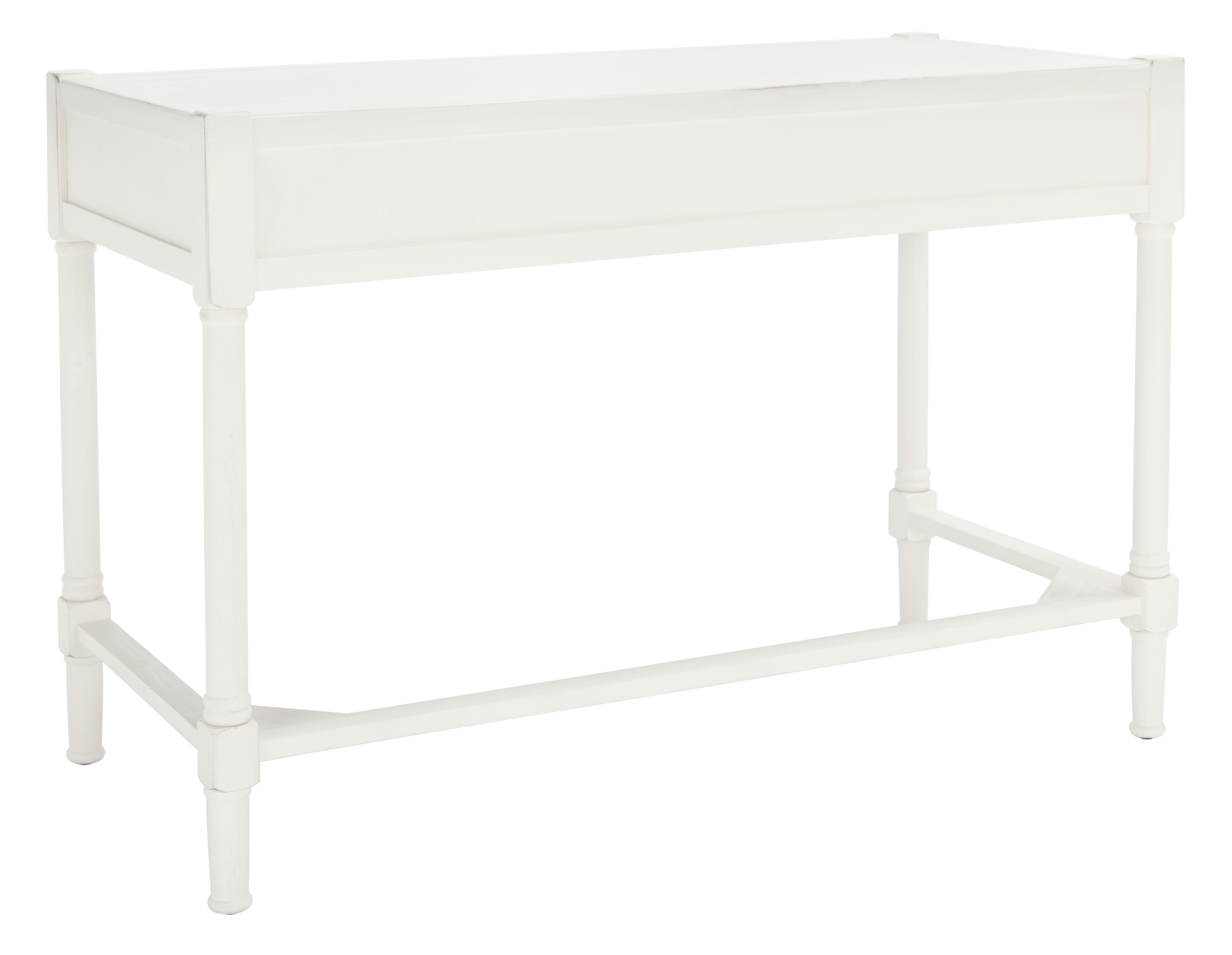 SAFAVIEH Filbert Solid Retro 2-Drawer Writing Desk, Distressed White - Image 7