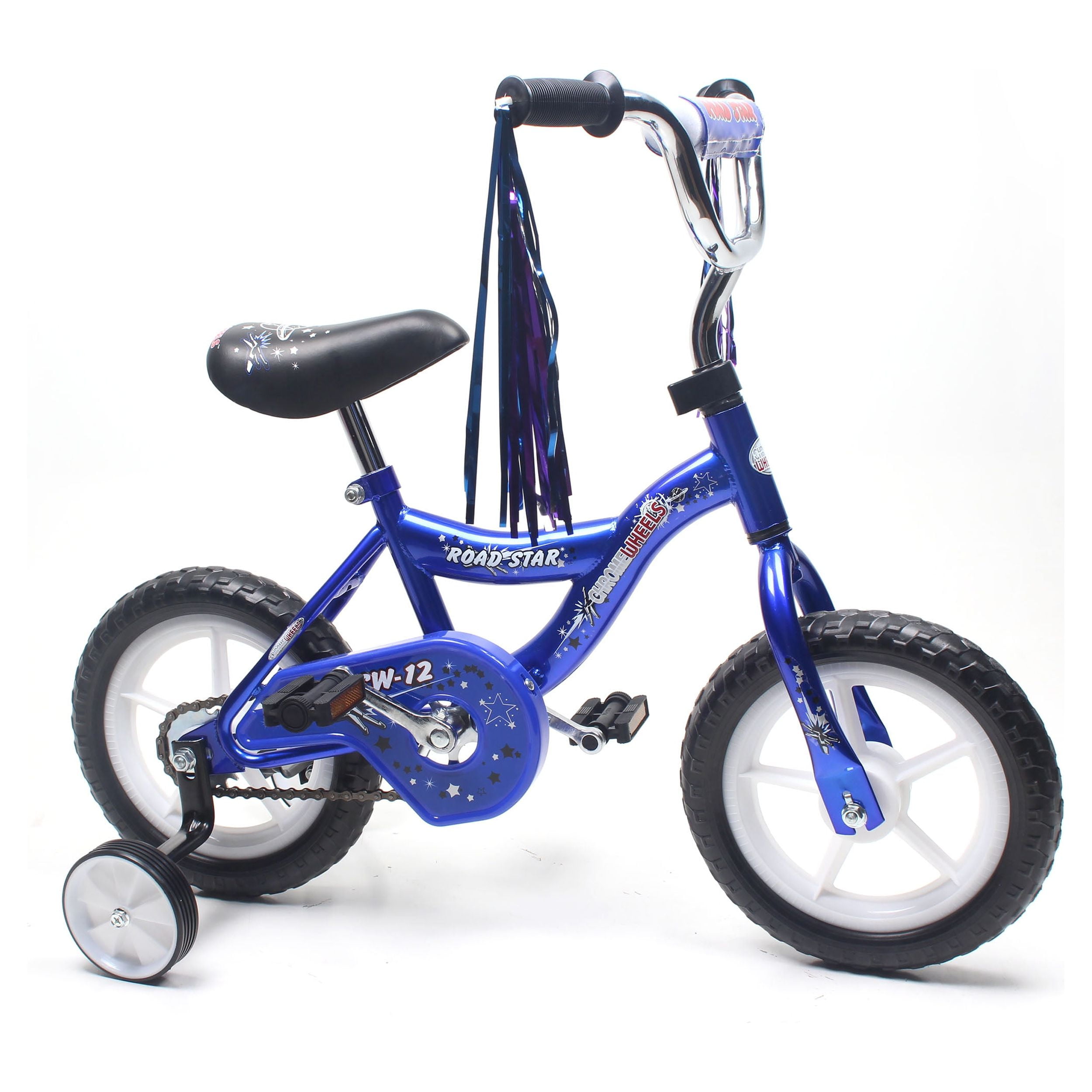 ChromeWheels BMX 12 In. Kid's Bike for 2-4 Years Old, Bicycle for Girls with Front Basket, EVA Tires with Training Wheels & Coaster Brake Blue - Image 7