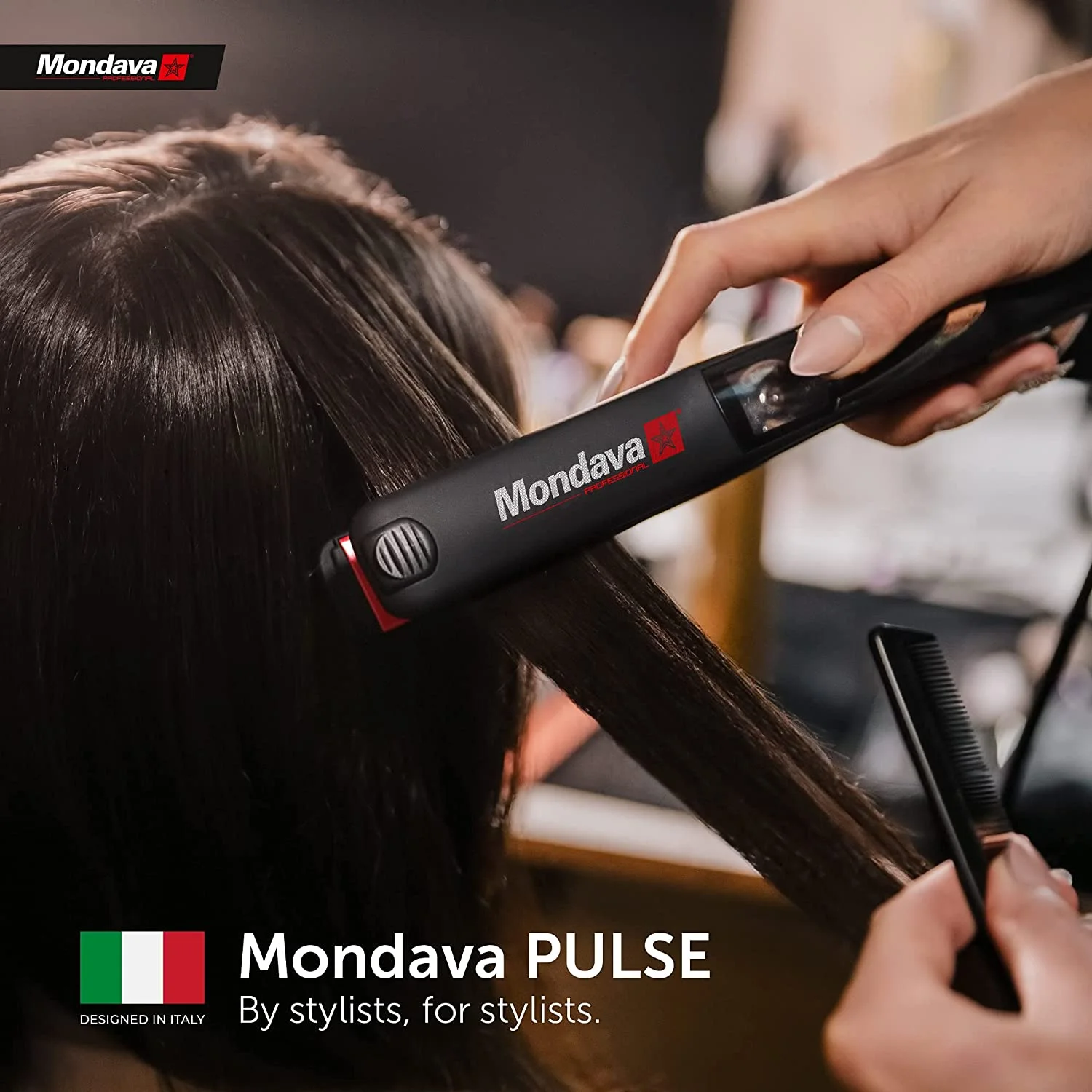 MONDAVA Ceramic Tourmaline Flat Iron and Curler, Pulse Vibration to Tame Wild Hair in 8 Min, Hair Straightener - Image 4