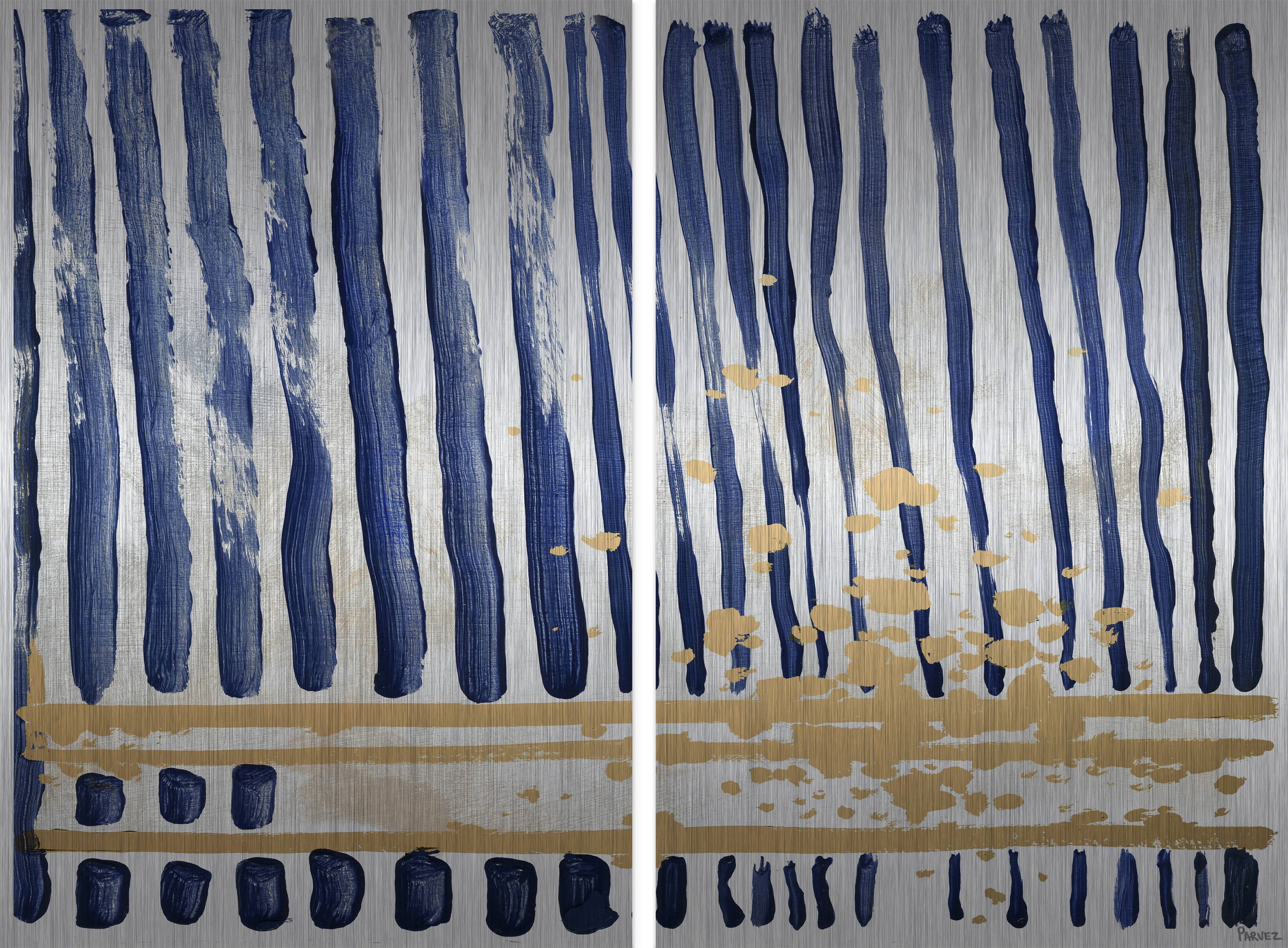 Blue Verticals Diptych - Image 7