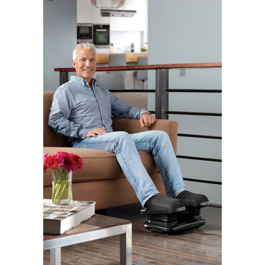 HoMedics Shiatsu Flex Ankle and Foot Massager with Heat and Gentle Air Compression, Adjustable Air Intensity, 2 Unique Massage Mode - Image 3
