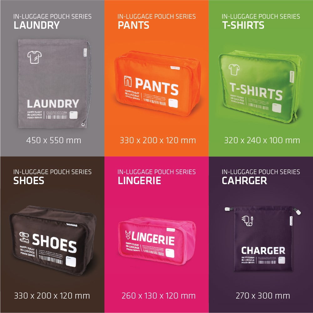 Alife Design Luggage Packing Cubes Organizers Set-B, Set of 6, Multi-colors - Image 2