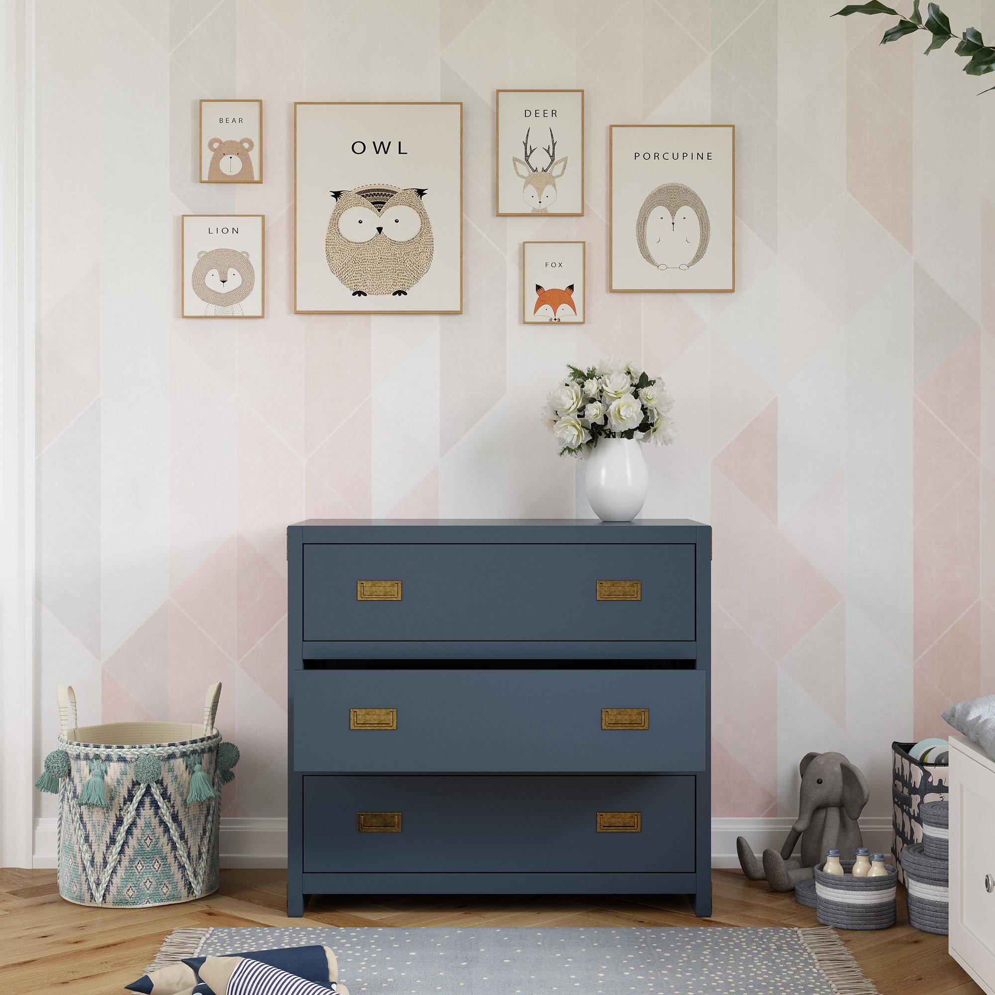 Baby Relax Miles 3-Drawer Dresser, Nursery Storage, Graphite Blue - Image 4