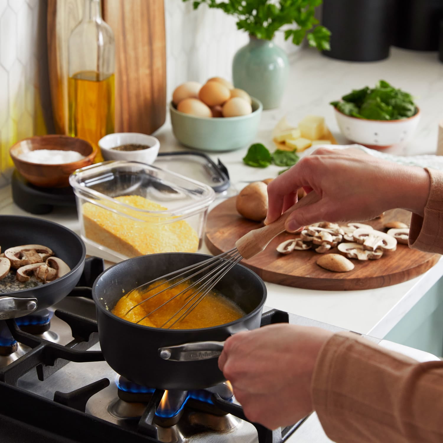 Calphalon Premier Hard-Anodized Nonstick 10-Inch and 12-Inch Fry Pan Set - Image 2