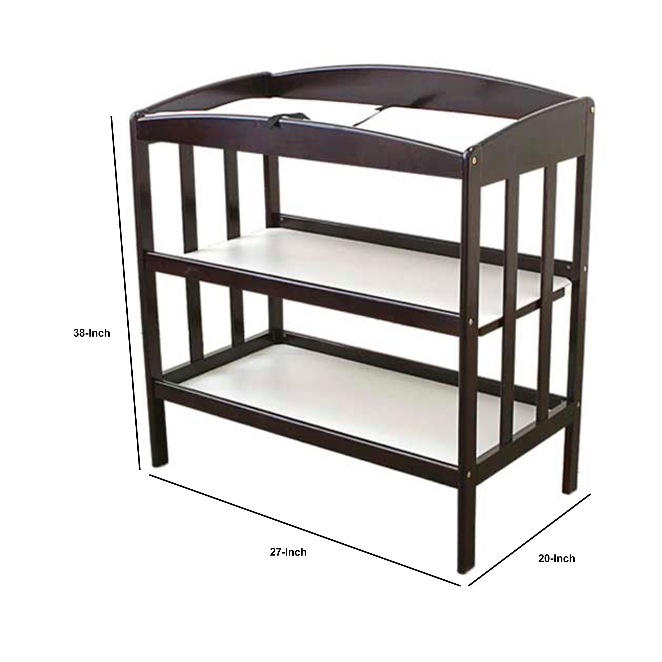 Wood Changing Table with Two Storage Shelves - Image 5