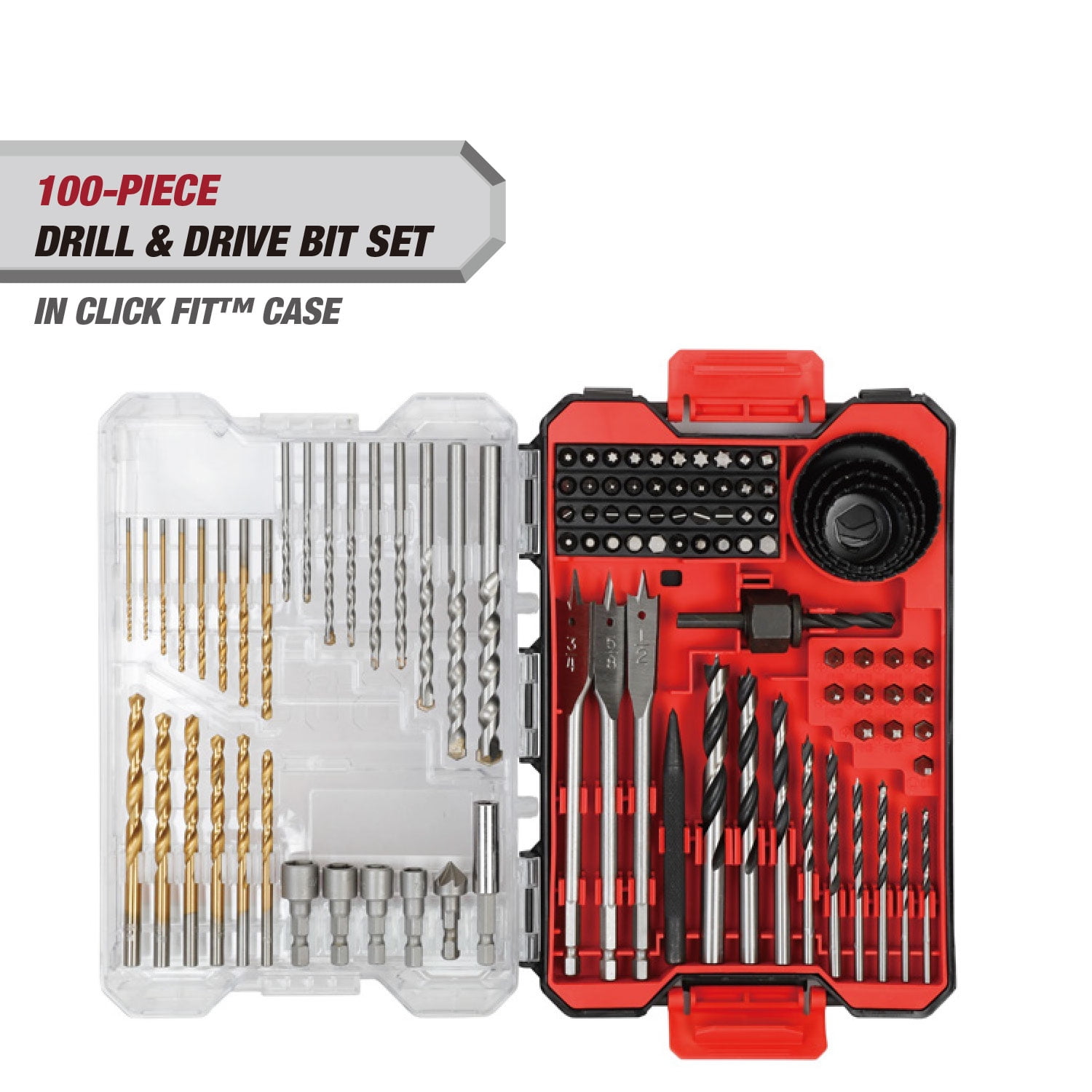 Hyper Tough 12V Max* 3-in-1 Multi-Head Power Drill Set with 1.5Ah Battery and Charger with Hyper Tough 100-Piece Drill and Drive Tool Set in Click Fit? Case Bundle - Image 3