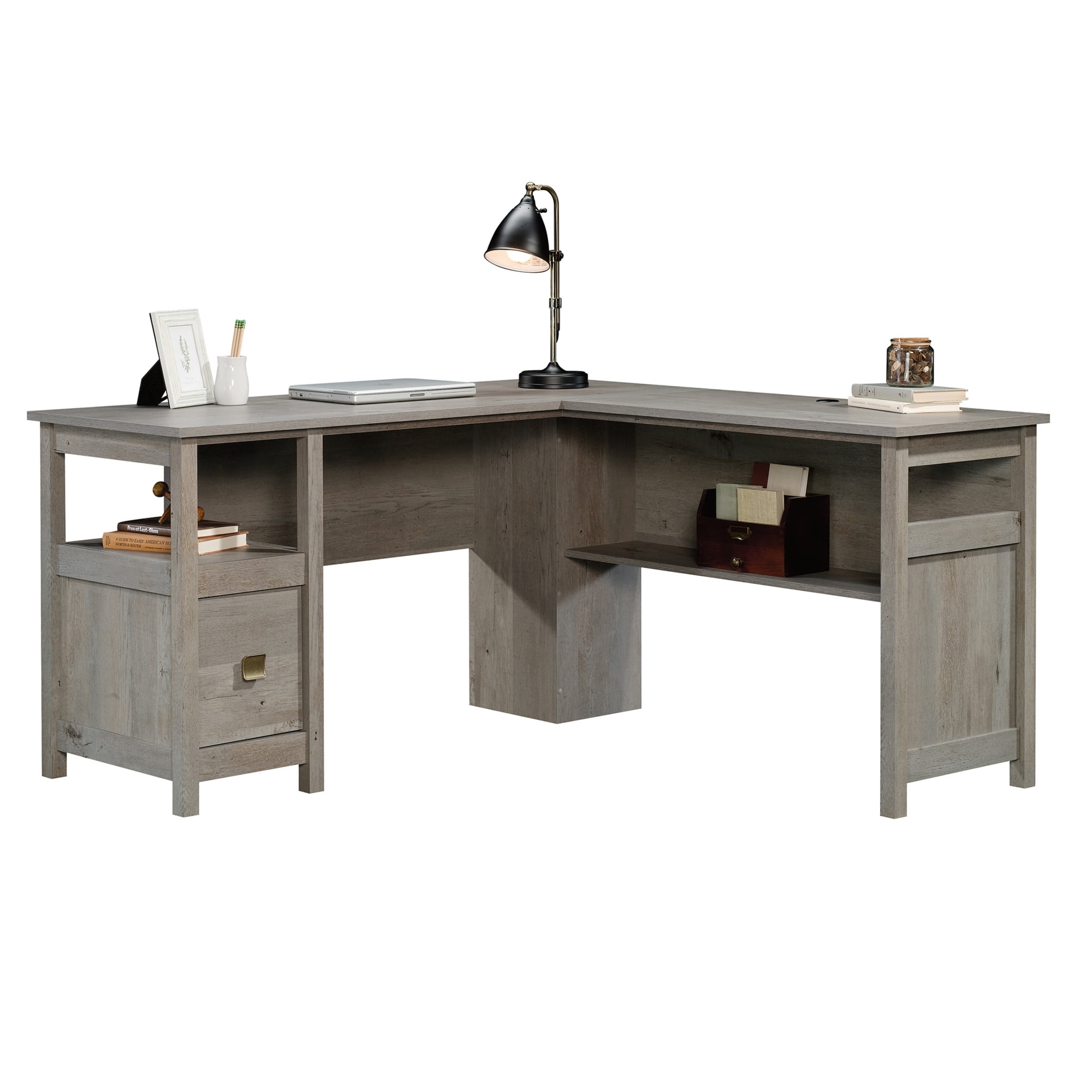 Sauder Cannery Bridge L-Shaped Writing Desk, Mystic Oak Finish - Image 4