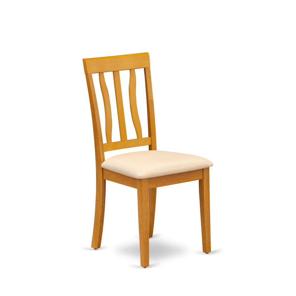 Set of 2 Chairs ANC-OAK-C Antique Dining Chair Cushion Seat with Oak Finish - Image 5