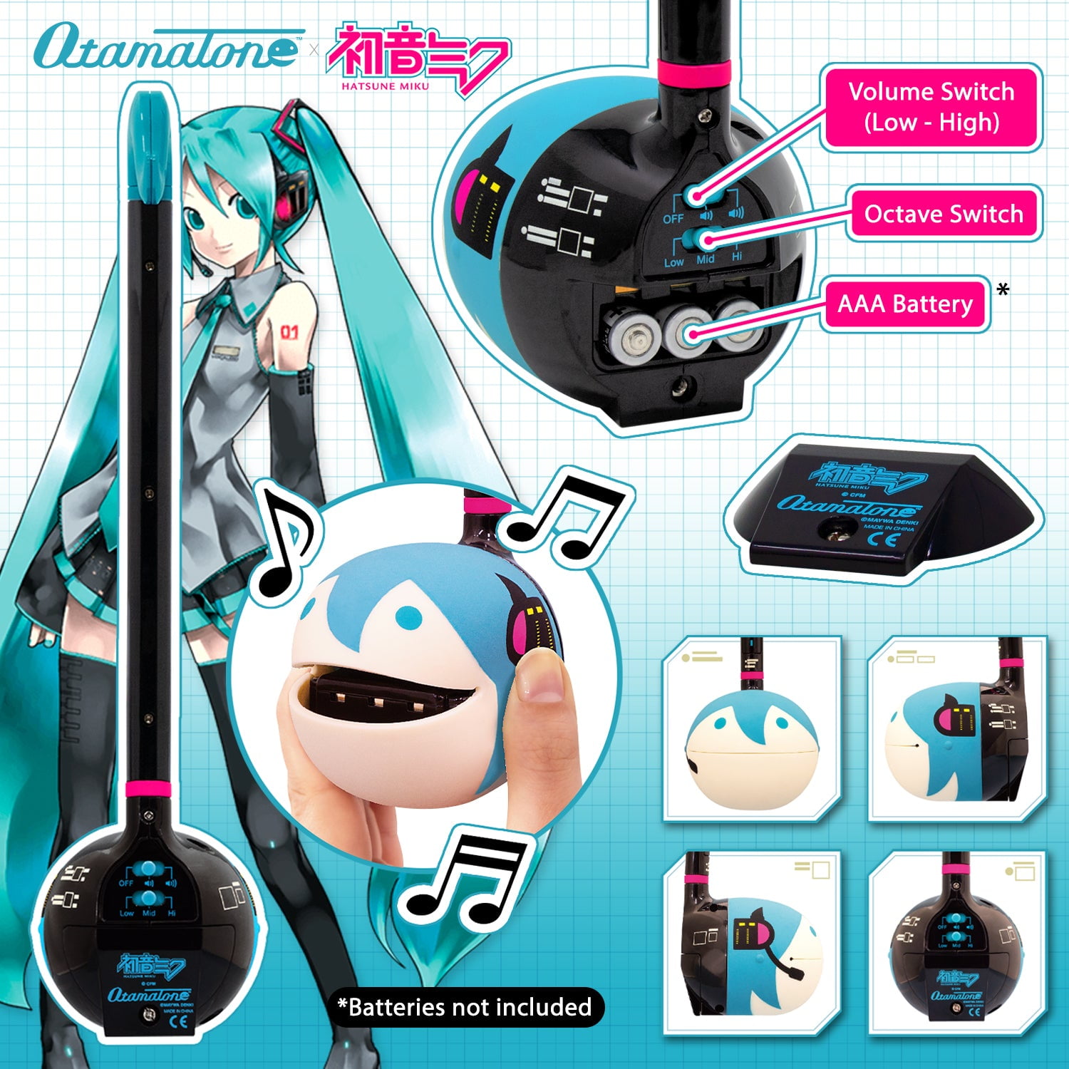 Otamatone Electronic Musical Toy Instrument for Children Unisex Adults - Hatsune Miku - Image 6