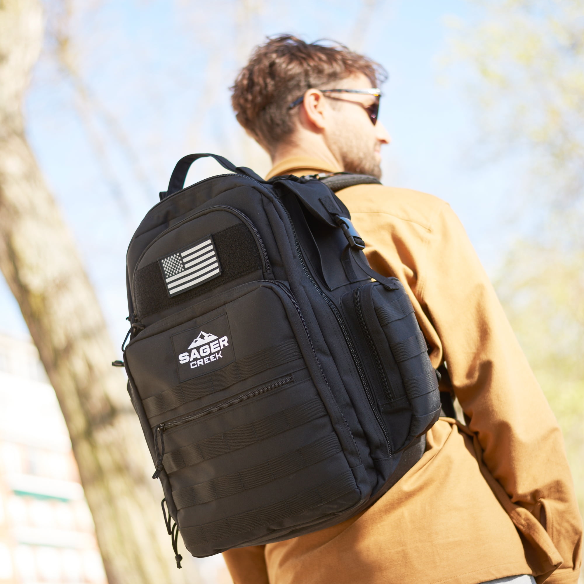 Sager Creek Dad Diaper Bags - Tactical Baby Diaper Bag Backpack - Black - Image 12