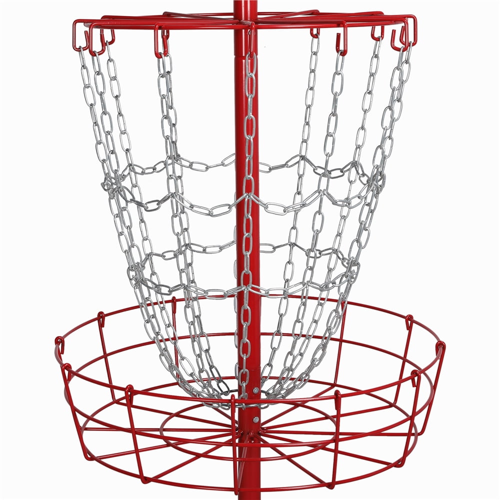 Alden Design 12-Chain Portable Disc Golf Basket Metal Flying Disc Golf Target, Red - Image 6