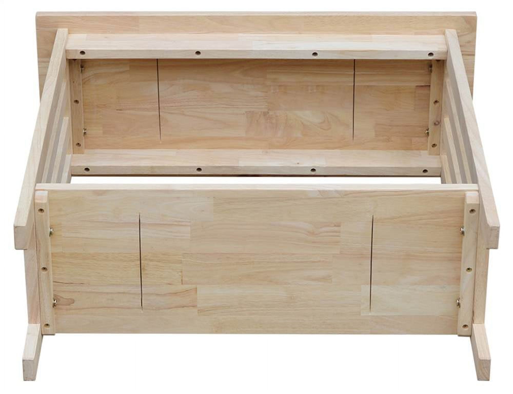 International Concepts Solid Wood Unfinished Mission Entry Table - Image 2