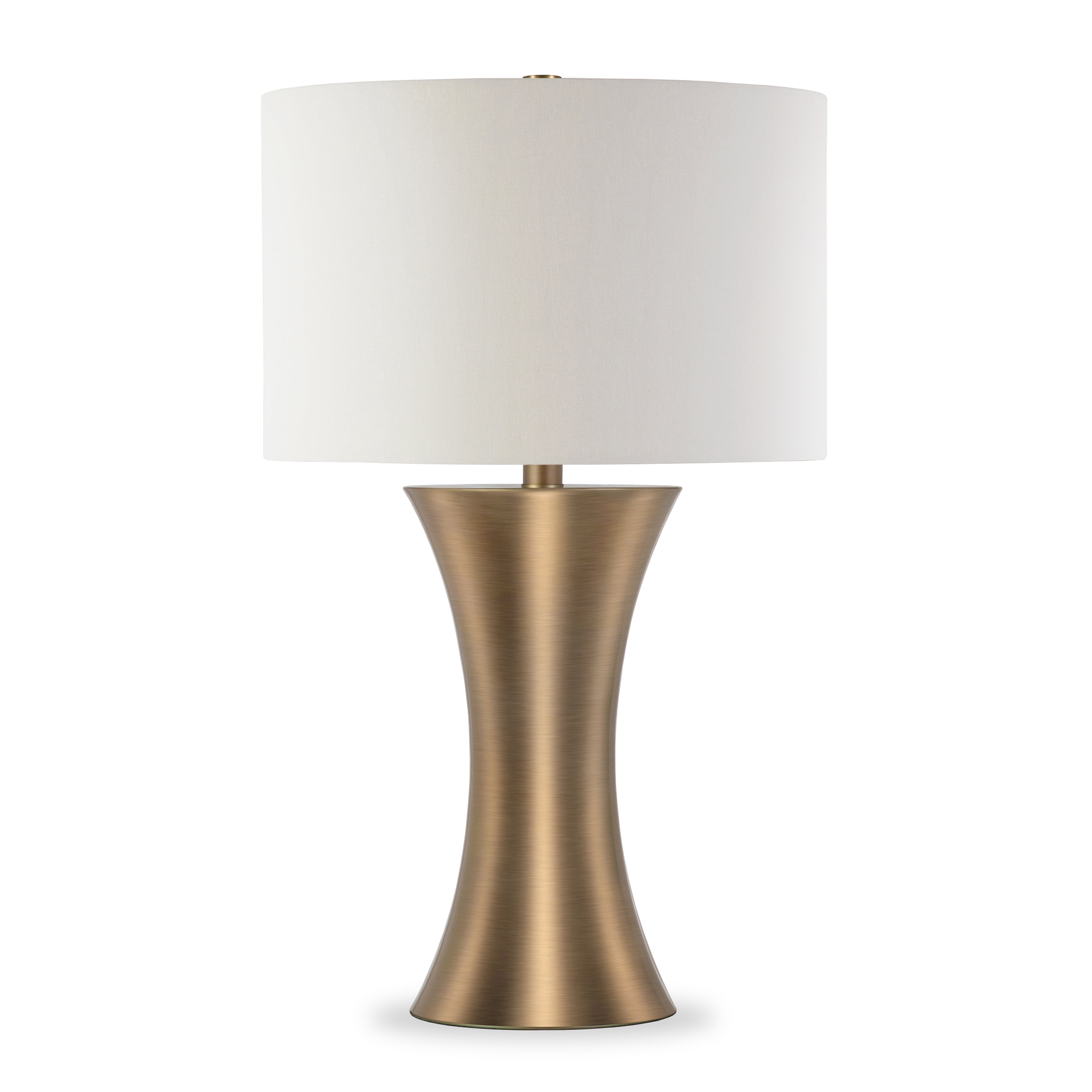 Evelyn&Zoe Traditional Metal Hourglass Table Lamp - Image 3