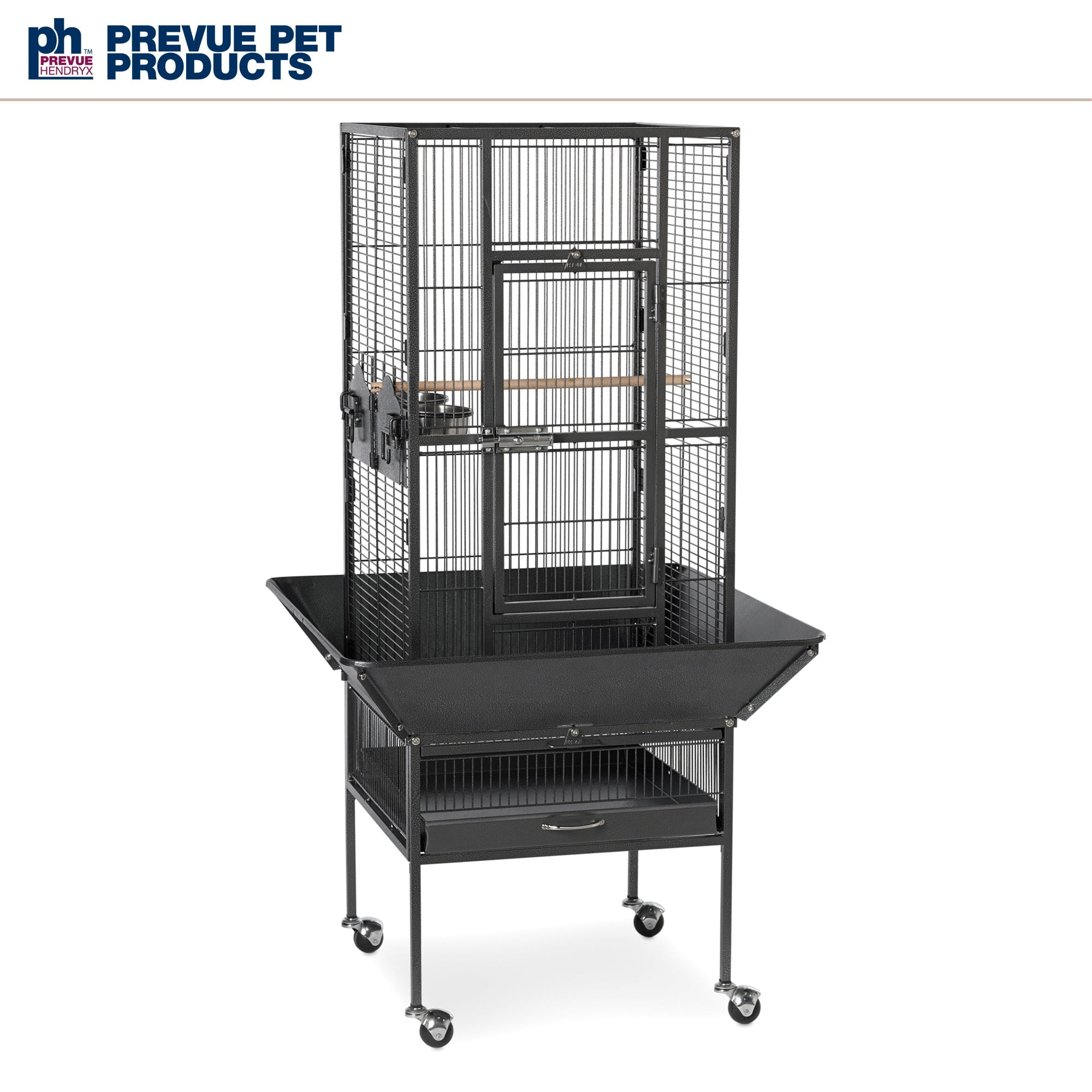 Prevue Pet Products Park Plaza Bird Cage, Black Hammertone - Image 10