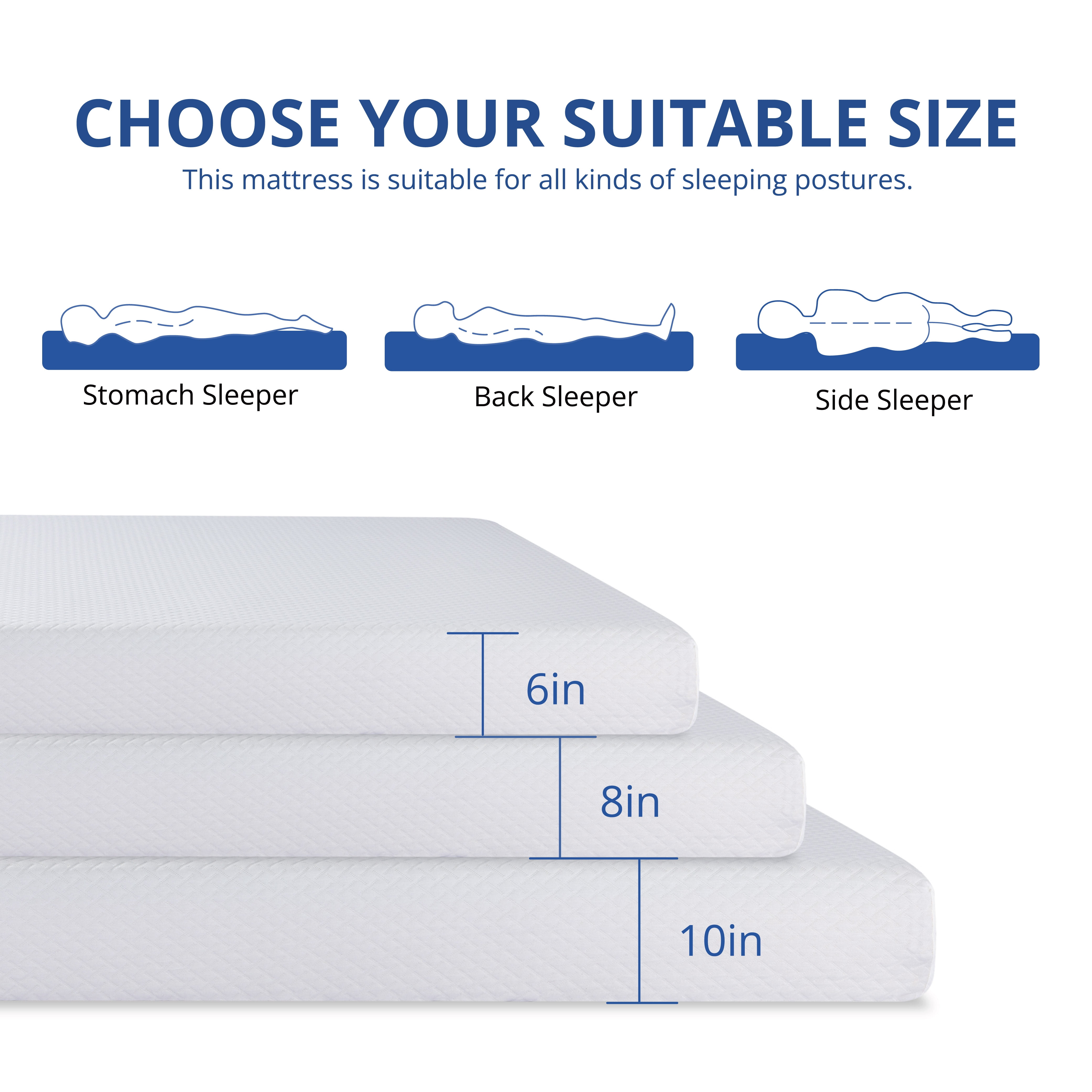 Arctus 8“ Twin Mattress, Gel Memory Foam Twin Size Mattress in a Box, Medium Firm - Image 6