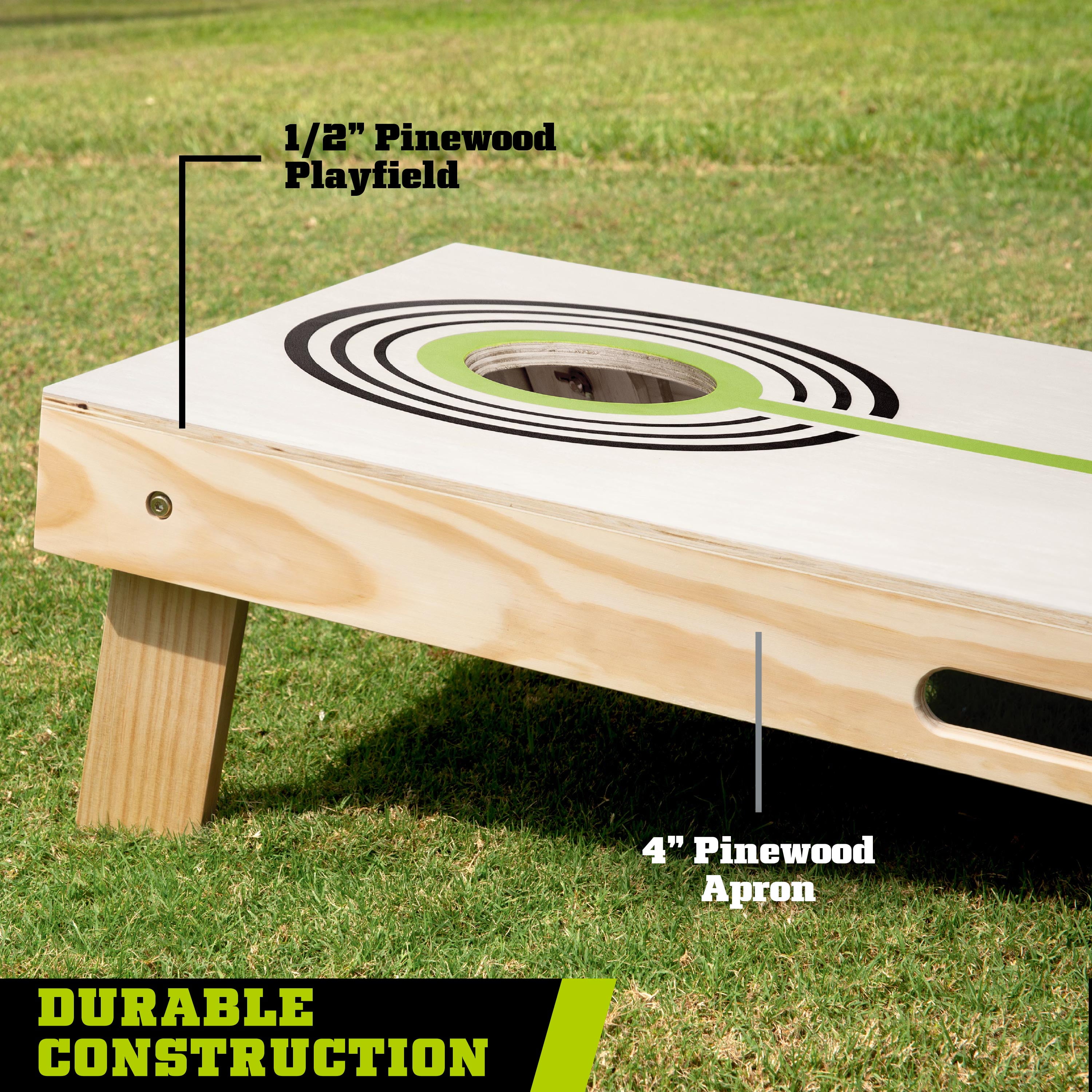 Official Size Cornhole Bean Bag Toss Set 4 ft x 2 ft by Backyard Hero - Image 9