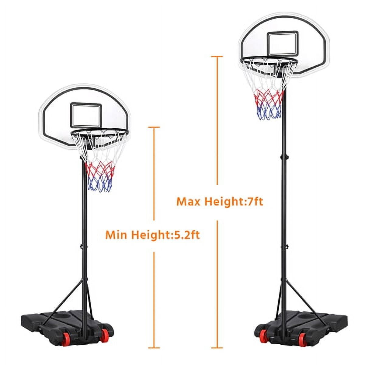 Alden Design 6.4-8.2 ft Adjustable Height Basketball Hoop System Indoor/Outdoor ( Kids/Youth) - Image 13