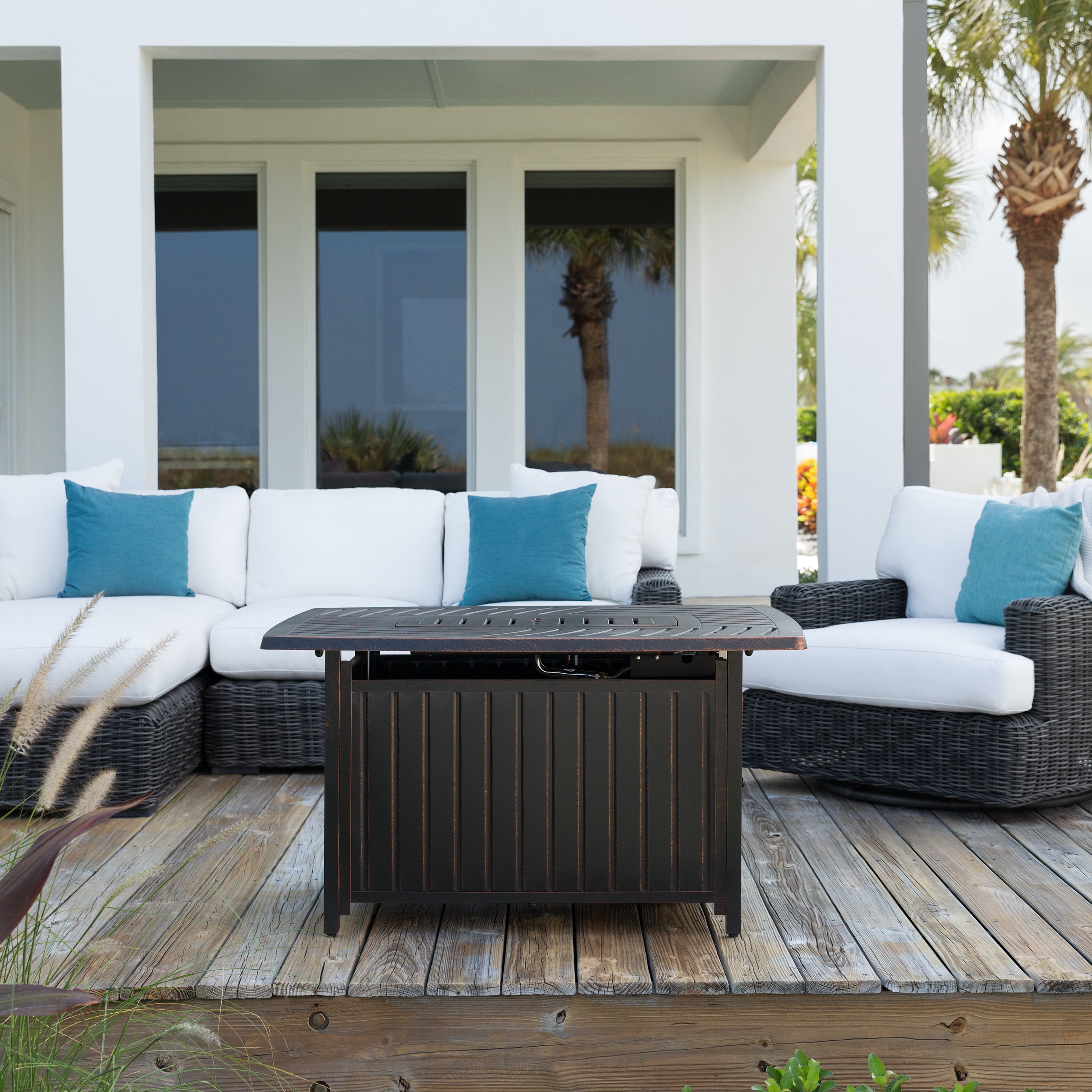 Bravos Rectangle Aluminum LPG Fire Pit - Image 7