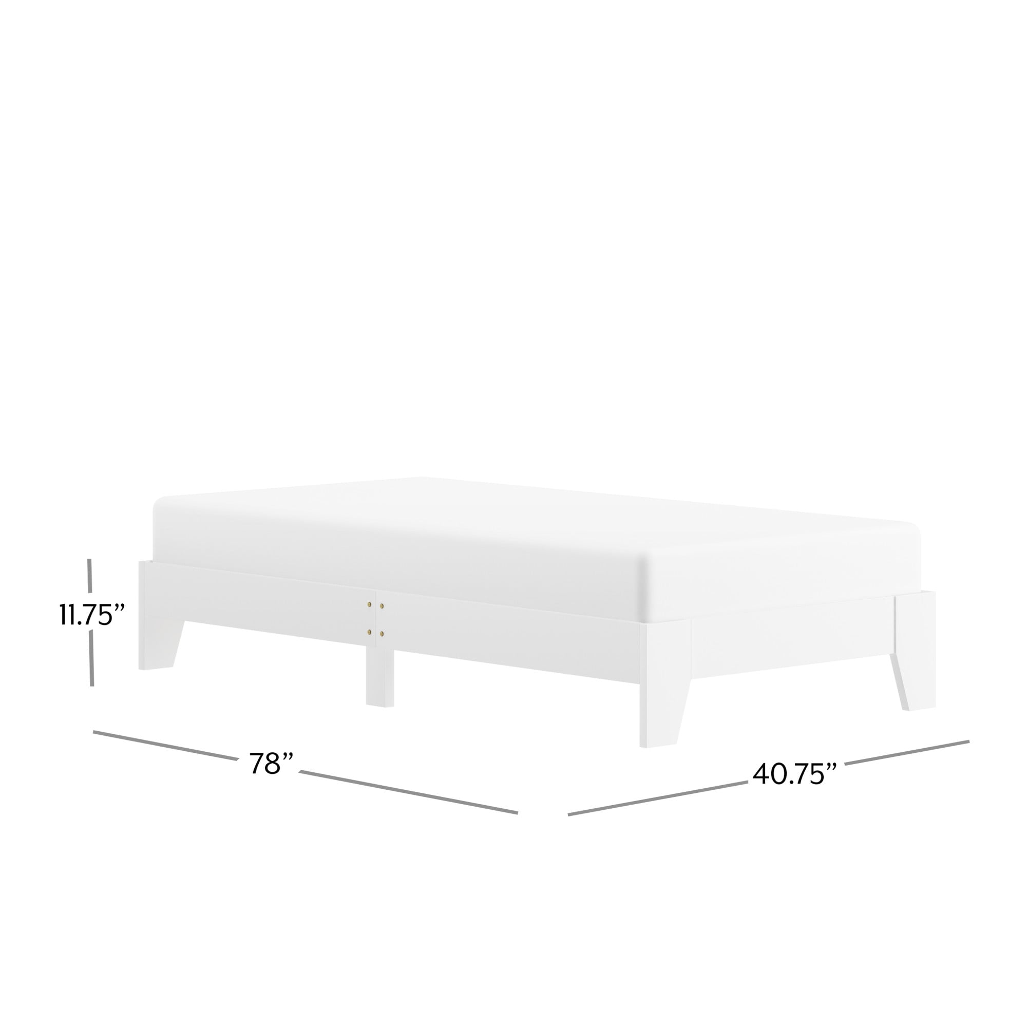 Hillsdale Casey Twin Wood Platform Bed, White - Image 9