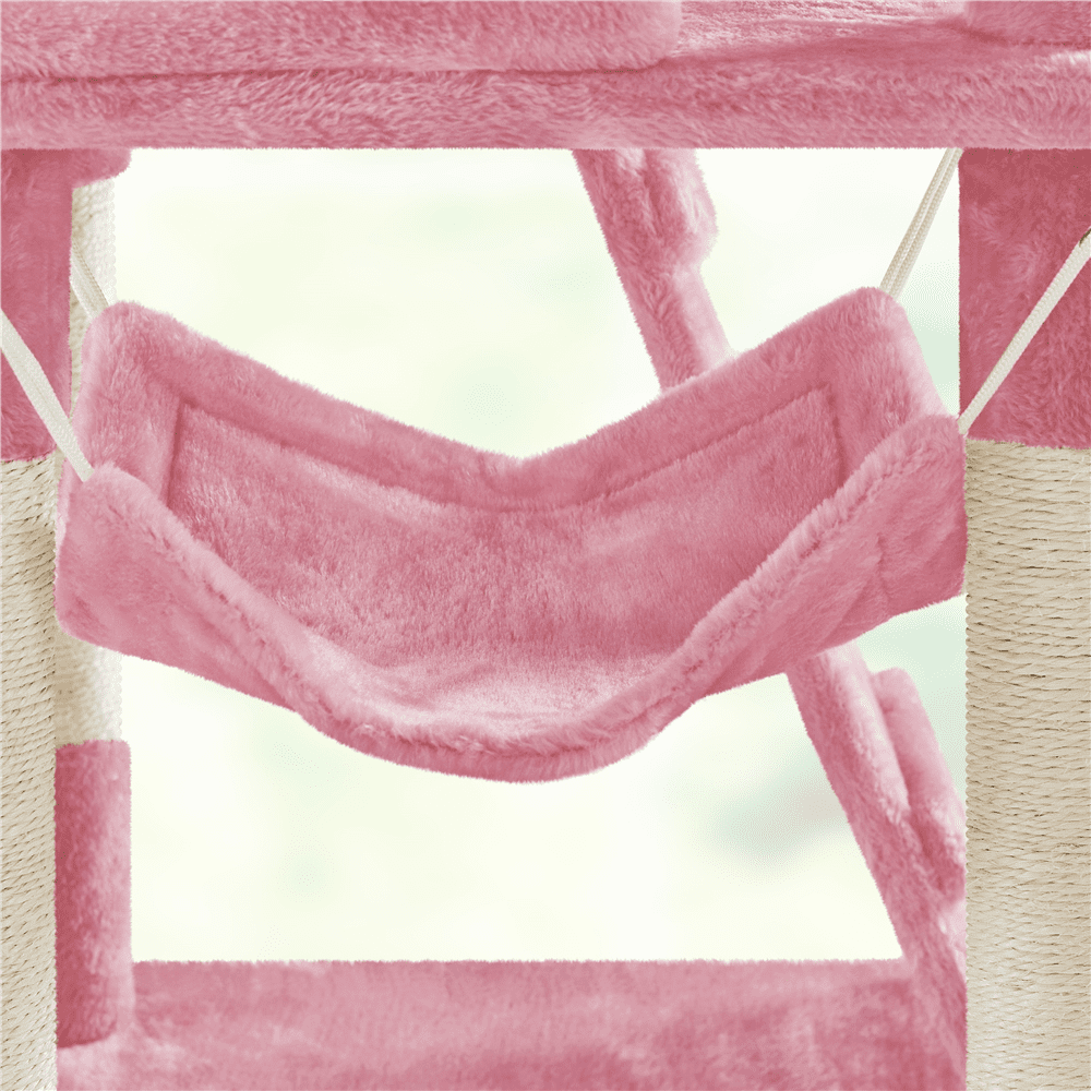 Renwick 54" Multilevel Cat Tree with Condo, Pink - Image 6
